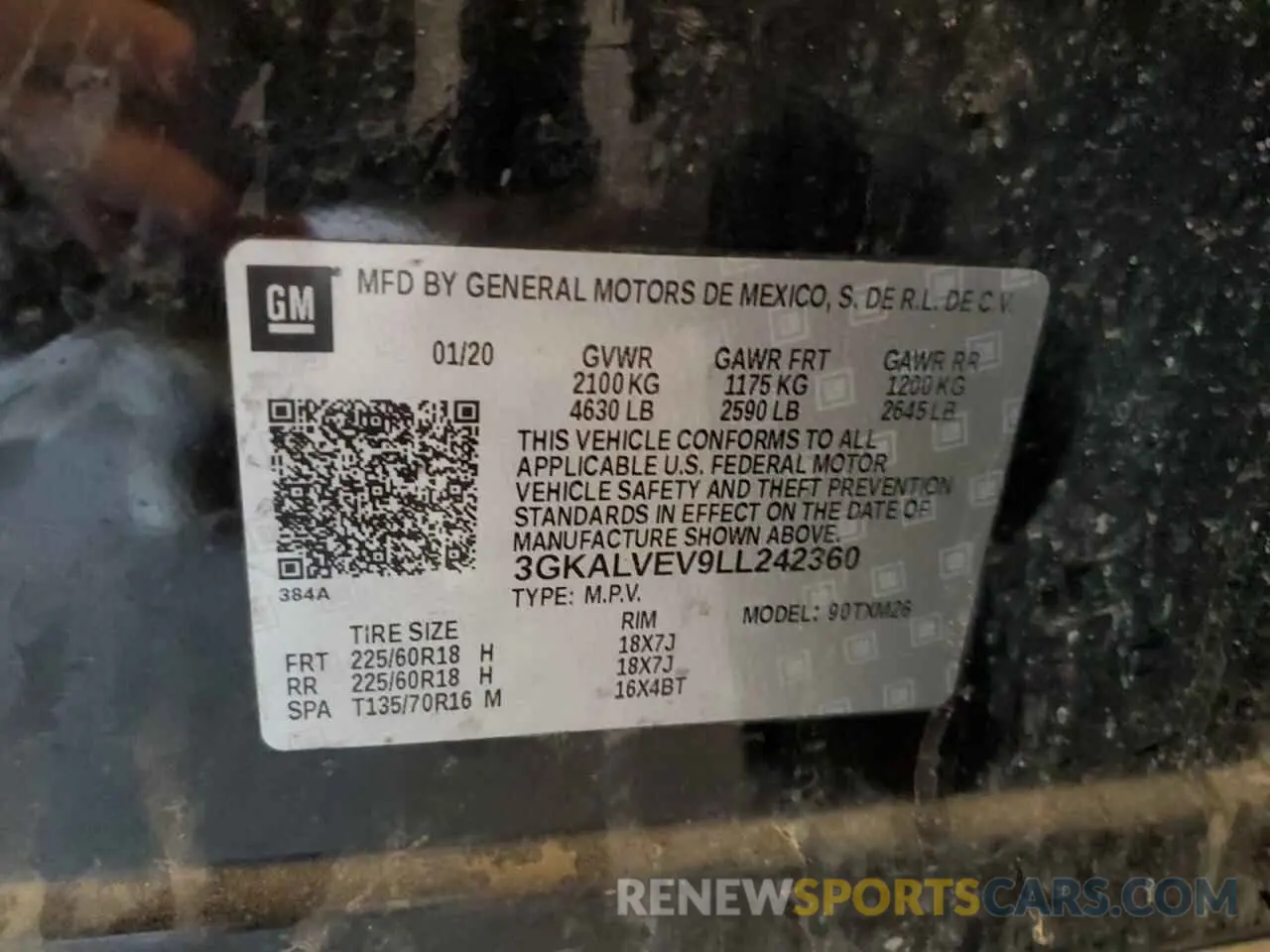 13 Фотография поврежденного автомобиля 3GKALVEV9LL242360 GMC TERRAIN 2020