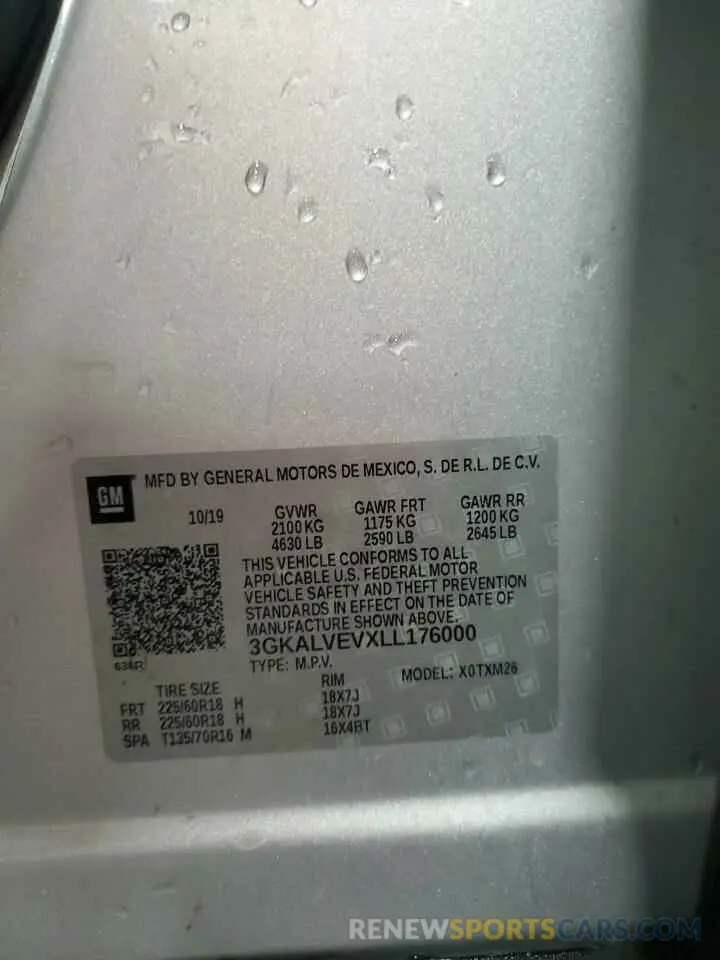 13 Фотография поврежденного автомобиля 3GKALVEVXLL176000 GMC TERRAIN 2020