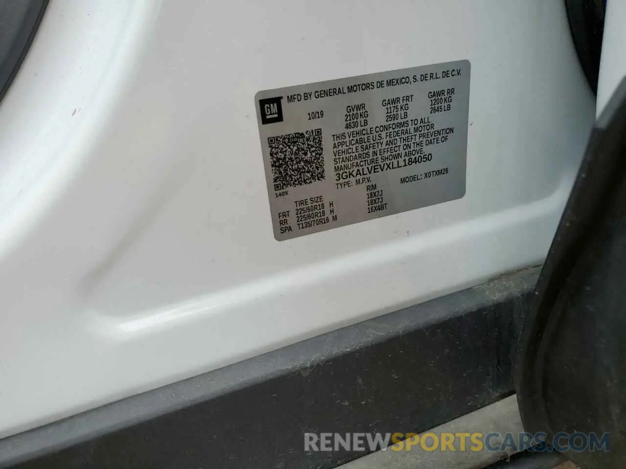 13 Photograph of a damaged car 3GKALVEVXLL184050 GMC TERRAIN 2020
