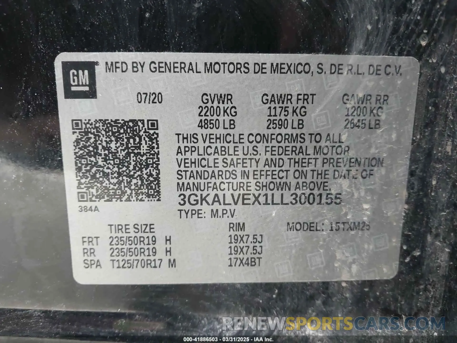 9 Photograph of a damaged car 3GKALVEX1LL300155 GMC TERRAIN 2020
