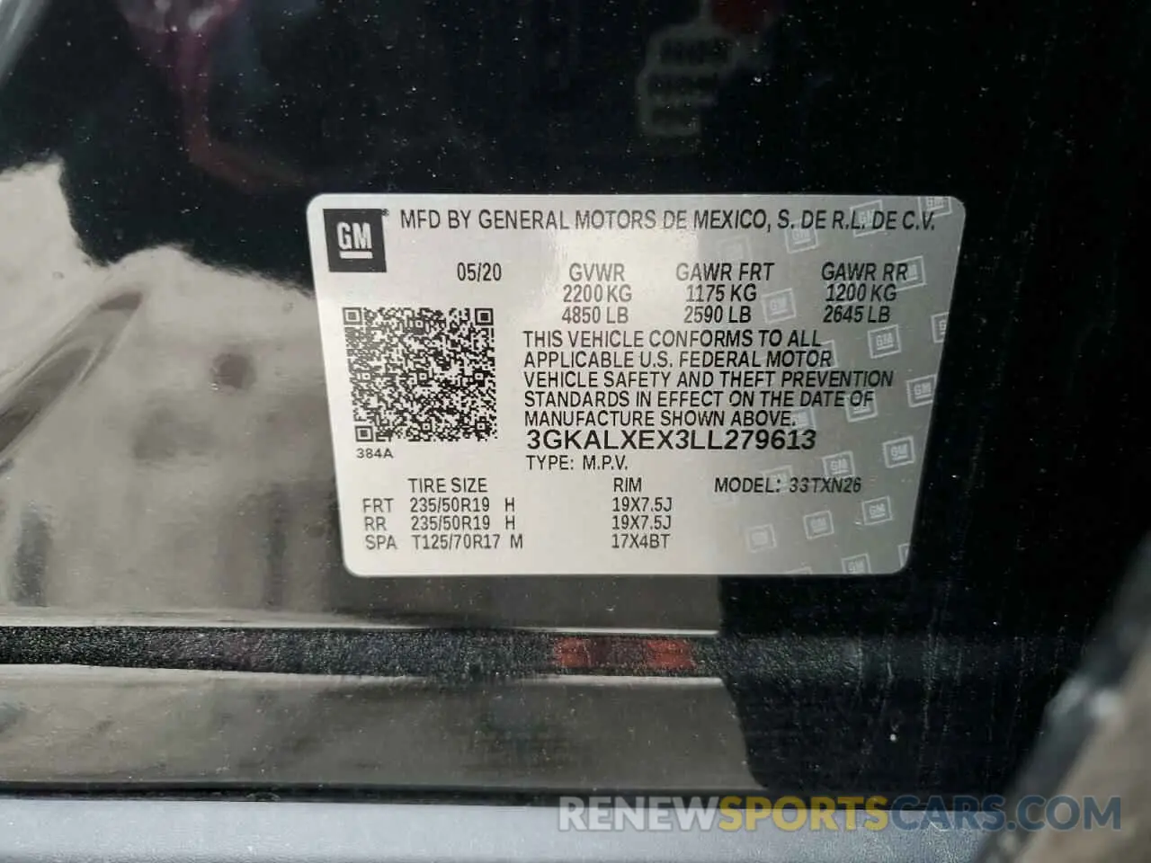 15 Photograph of a damaged car 3GKALXEX3LL279613 GMC TERRAIN 2020