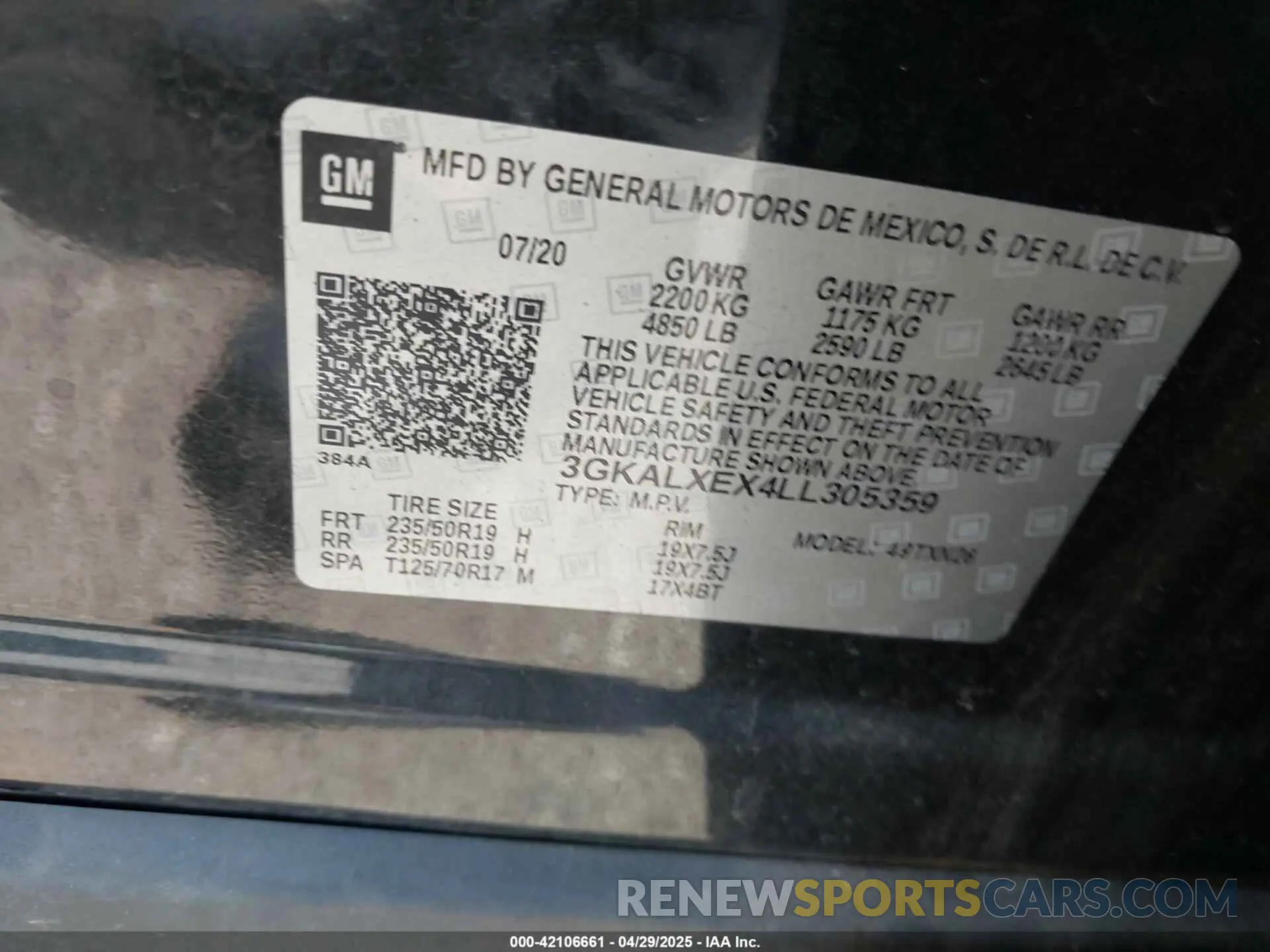 9 Фотография поврежденного автомобиля 3GKALXEX4LL305359 GMC TERRAIN 2020