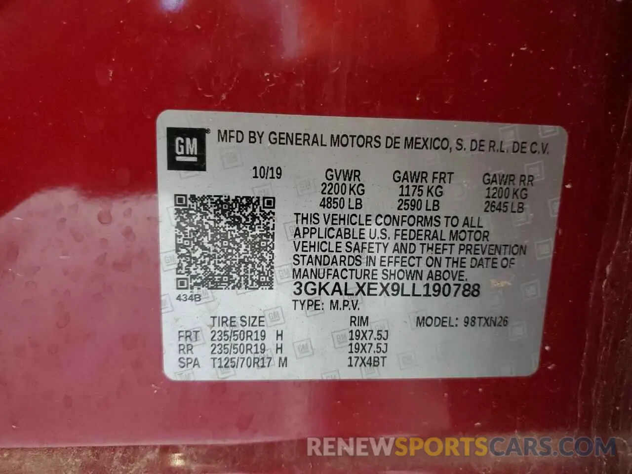 13 Фотография поврежденного автомобиля 3GKALXEX9LL190788 GMC TERRAIN 2020