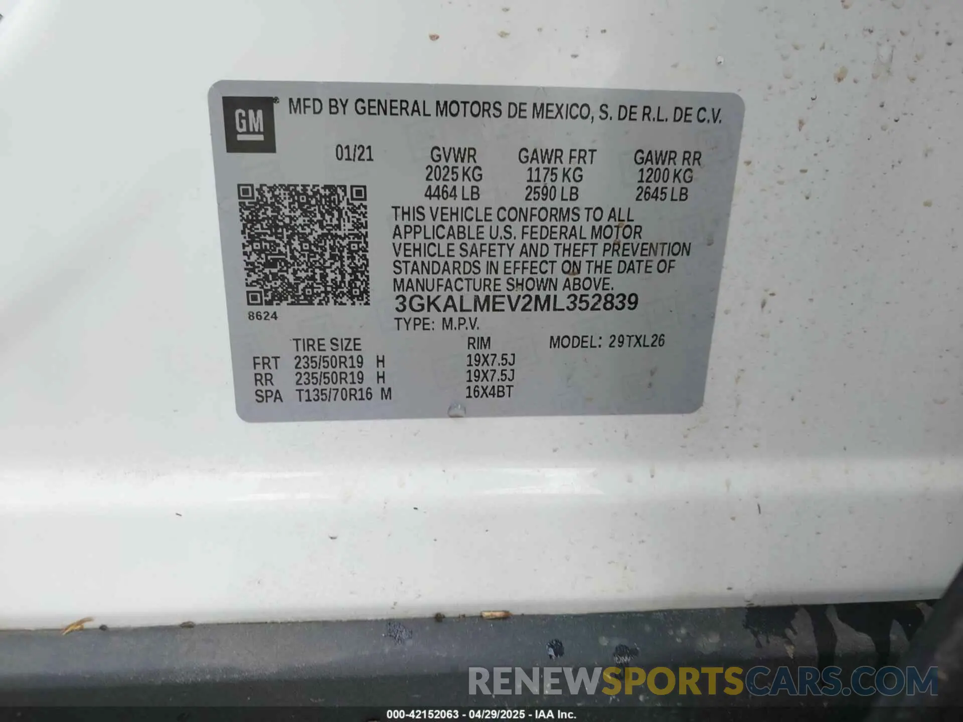 9 Фотография поврежденного автомобиля 3GKALMEV2ML352839 GMC TERRAIN 2021