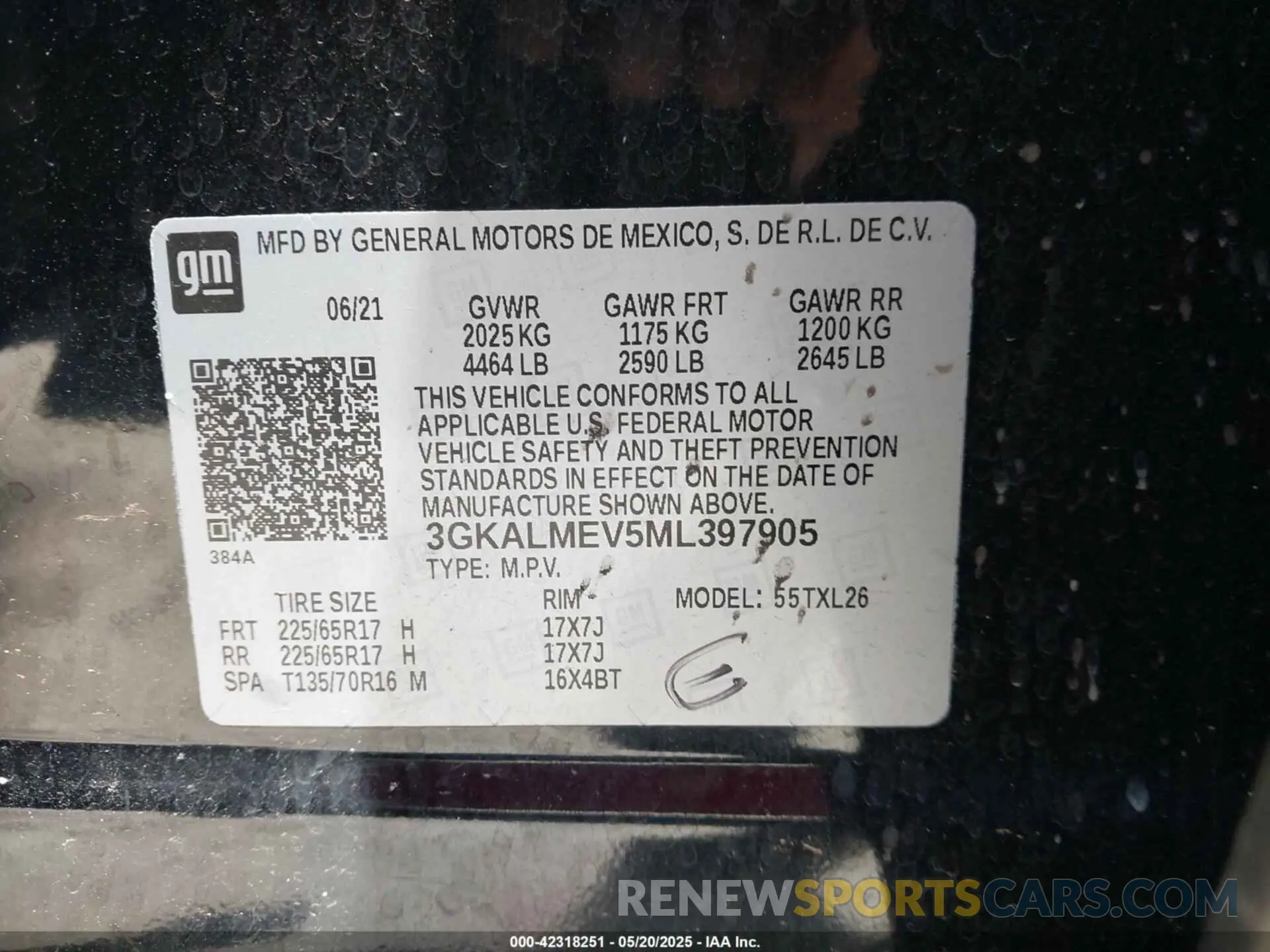 9 Photograph of a damaged car 3GKALMEV5ML397905 GMC TERRAIN 2021