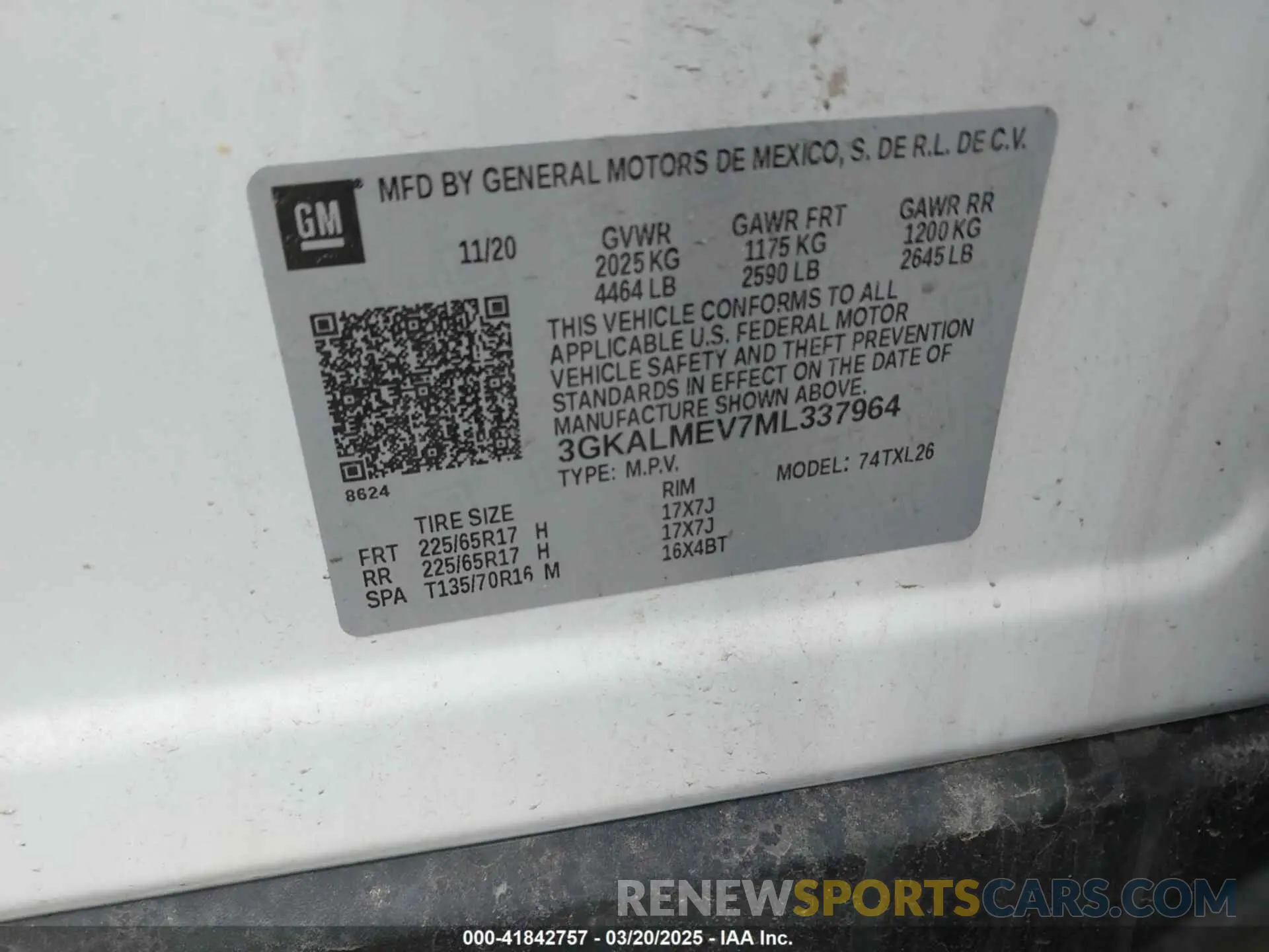 9 Photograph of a damaged car 3GKALMEV7ML337964 GMC TERRAIN 2021