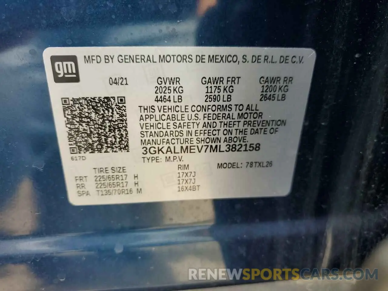 12 Фотография поврежденного автомобиля 3GKALMEV7ML382158 GMC TERRAIN 2021
