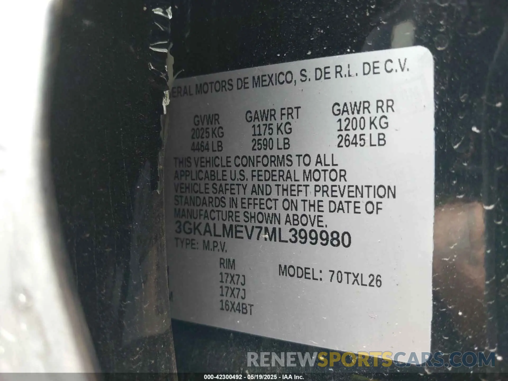 9 Фотография поврежденного автомобиля 3GKALMEV7ML399980 GMC TERRAIN 2021