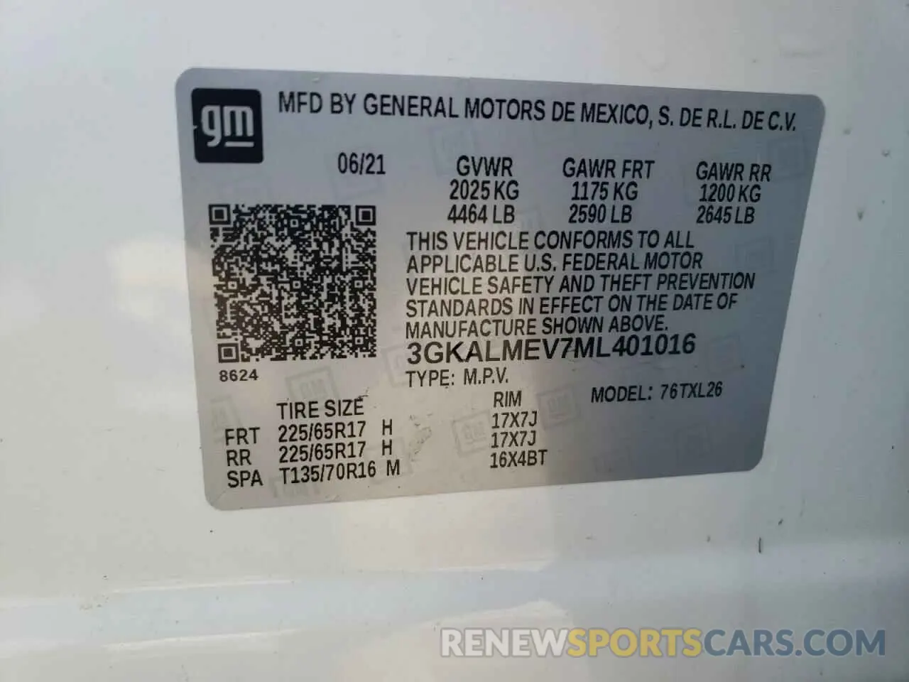 13 Фотография поврежденного автомобиля 3GKALMEV7ML401016 GMC TERRAIN 2021