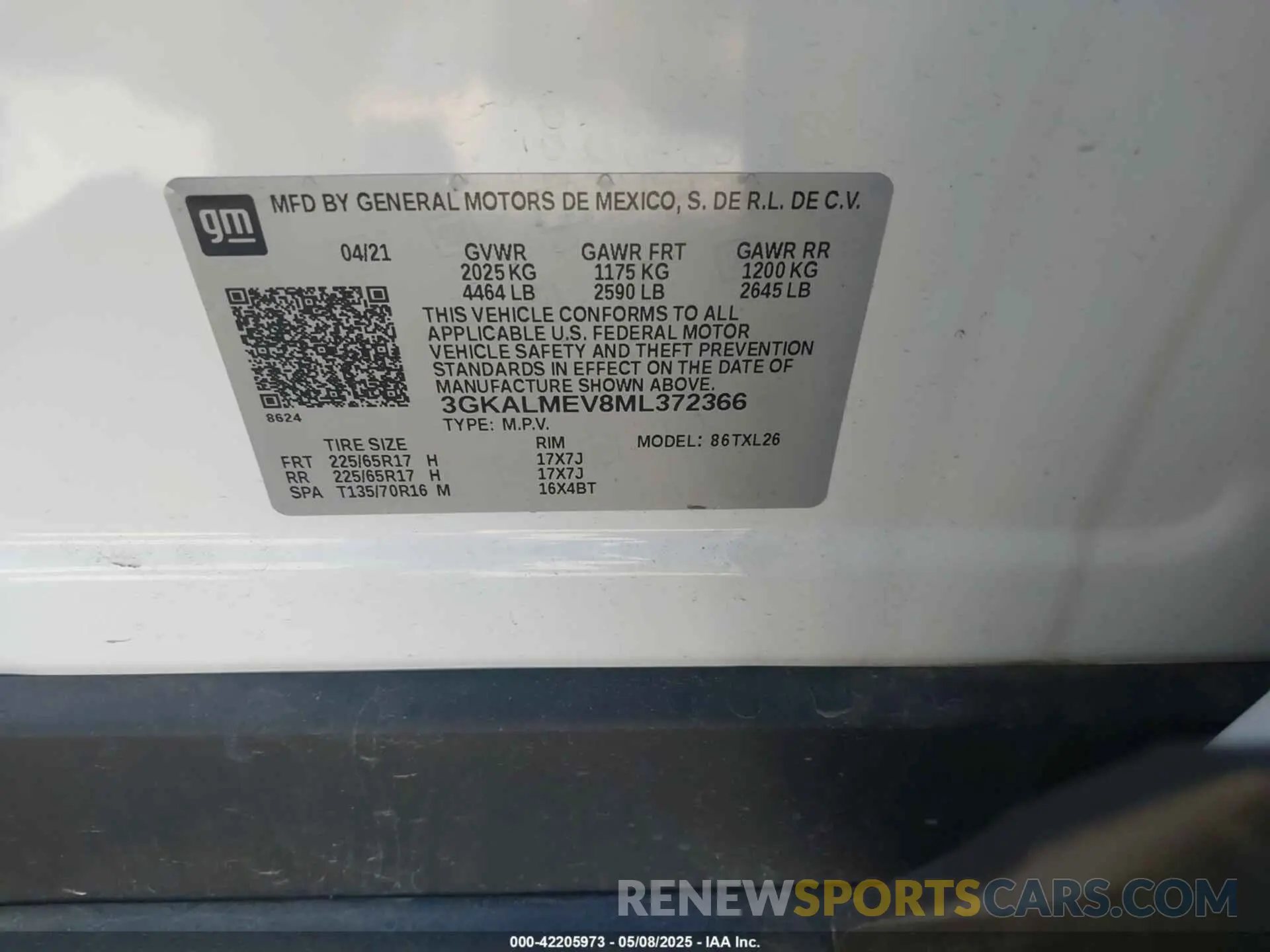 9 Photograph of a damaged car 3GKALMEV8ML372366 GMC TERRAIN 2021