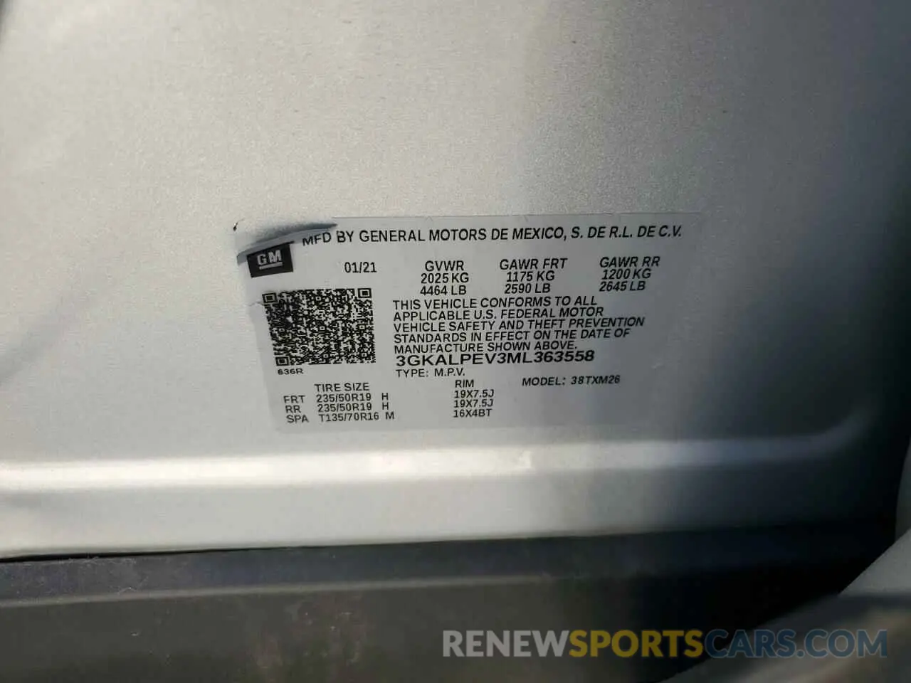 13 Фотография поврежденного автомобиля 3GKALPEV3ML363558 GMC TERRAIN 2021