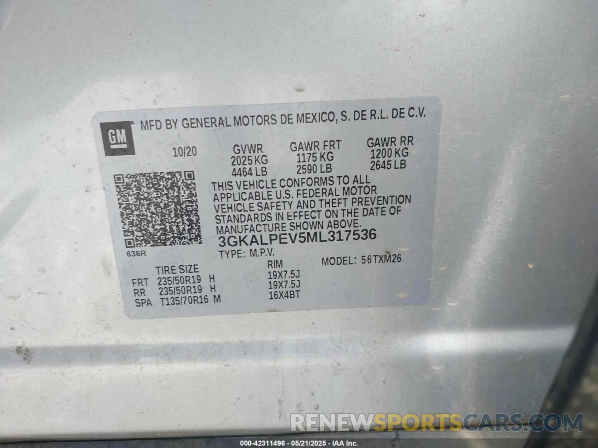 9 Photograph of a damaged car 3GKALPEV5ML317536 GMC TERRAIN 2021