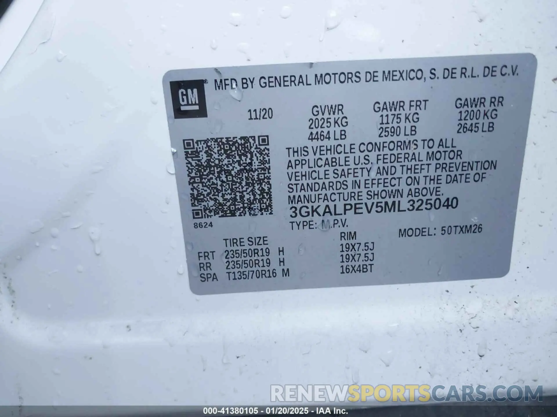9 Фотография поврежденного автомобиля 3GKALPEV5ML325040 GMC TERRAIN 2021