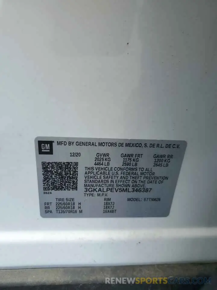 14 Фотография поврежденного автомобиля 3GKALPEV5ML346387 GMC TERRAIN 2021