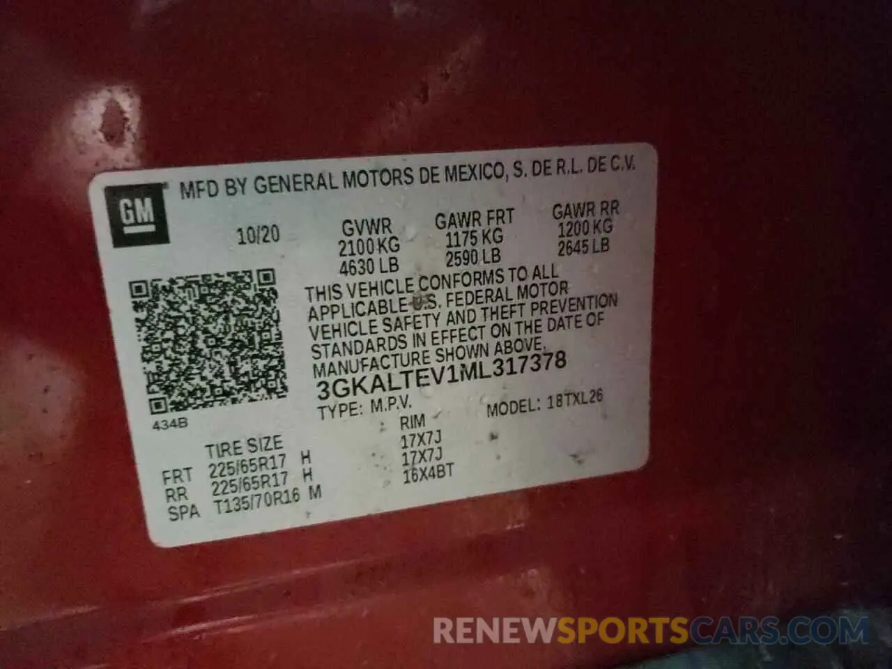 13 Фотография поврежденного автомобиля 3GKALTEV1ML317378 GMC TERRAIN 2021