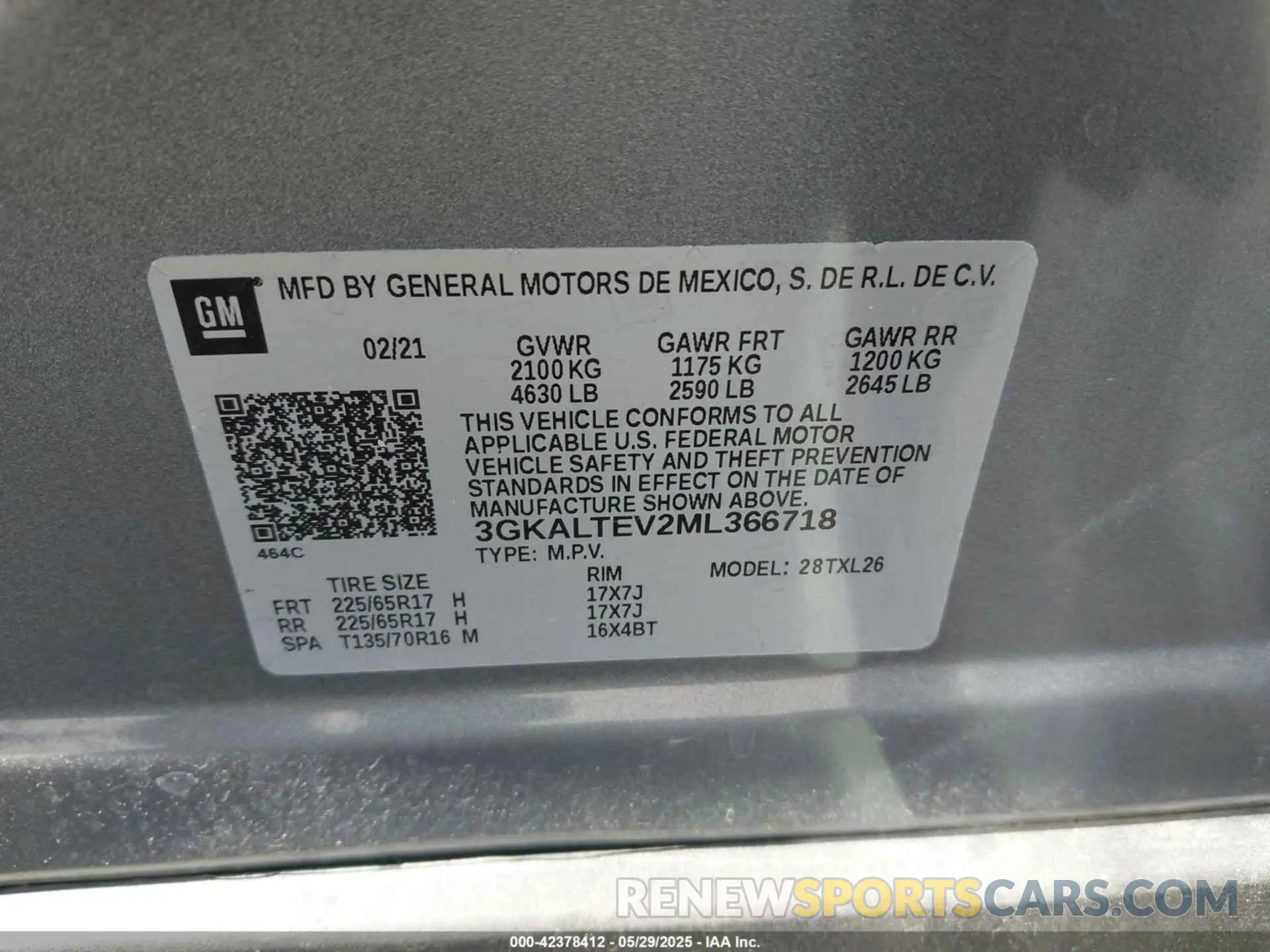 9 Фотография поврежденного автомобиля 3GKALTEV2ML366718 GMC TERRAIN 2021
