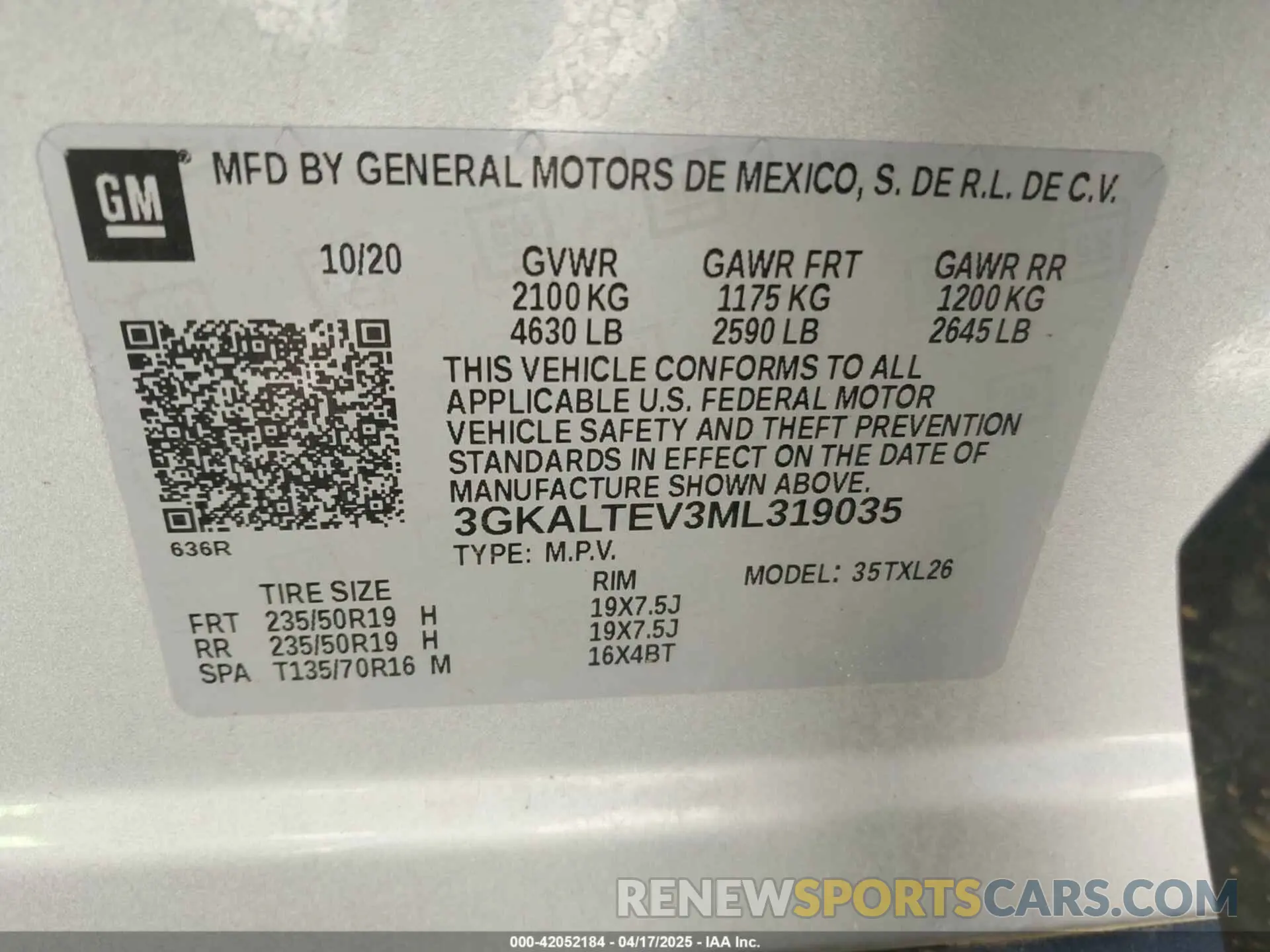 9 Фотография поврежденного автомобиля 3GKALTEV3ML319035 GMC TERRAIN 2021