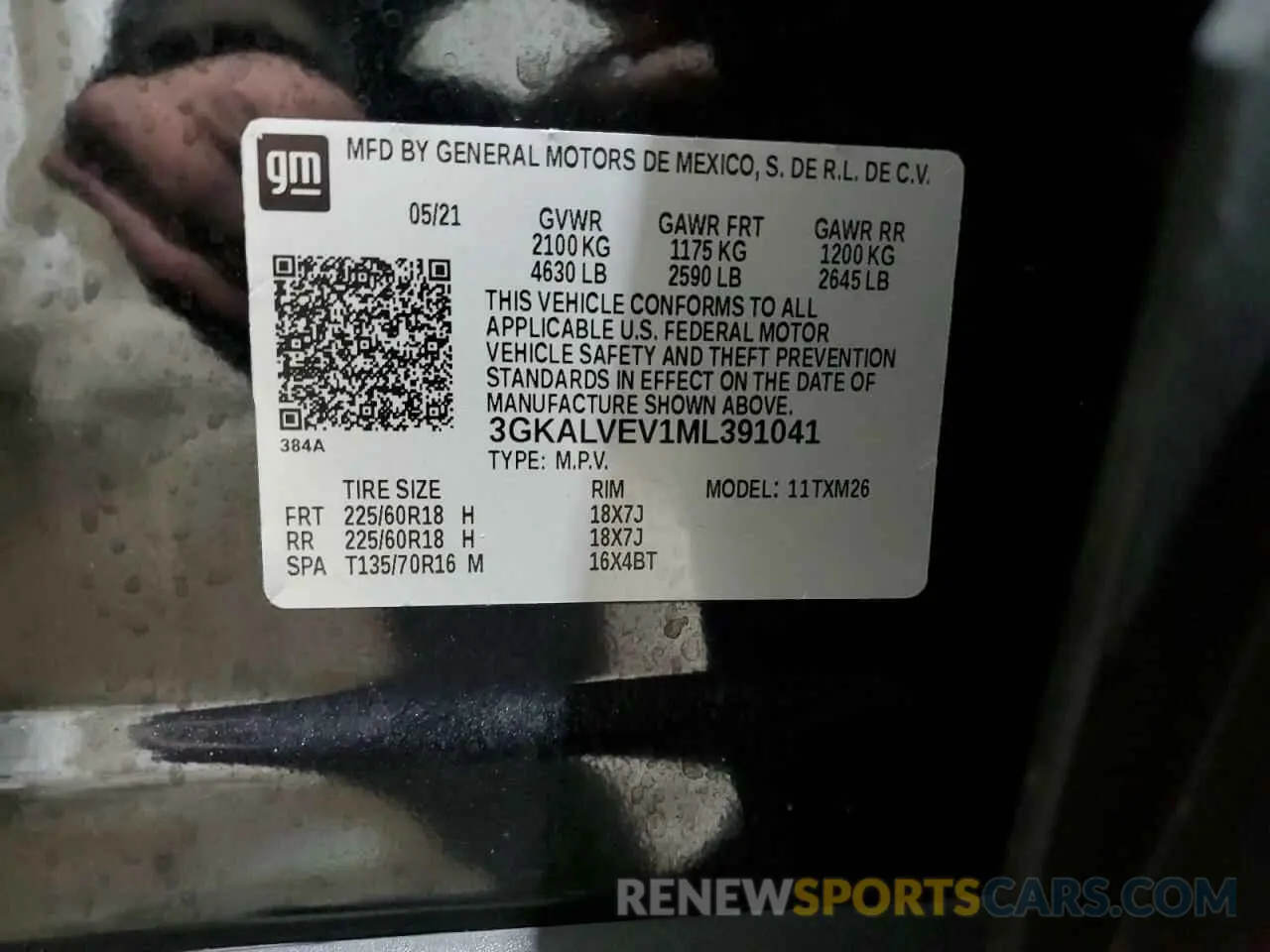 13 Фотография поврежденного автомобиля 3GKALVEV1ML391041 GMC TERRAIN 2021