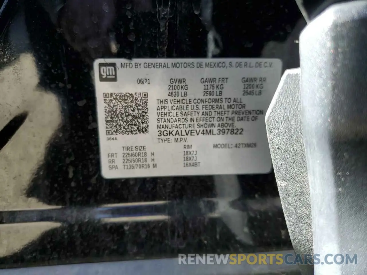 13 Photograph of a damaged car 3GKALVEV4ML397822 GMC TERRAIN 2021