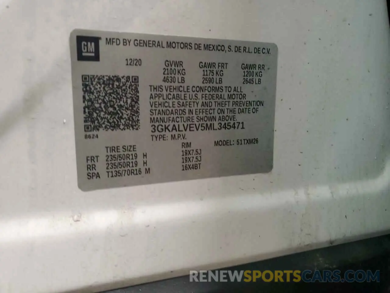 13 Фотография поврежденного автомобиля 3GKALVEV5ML345471 GMC TERRAIN 2021