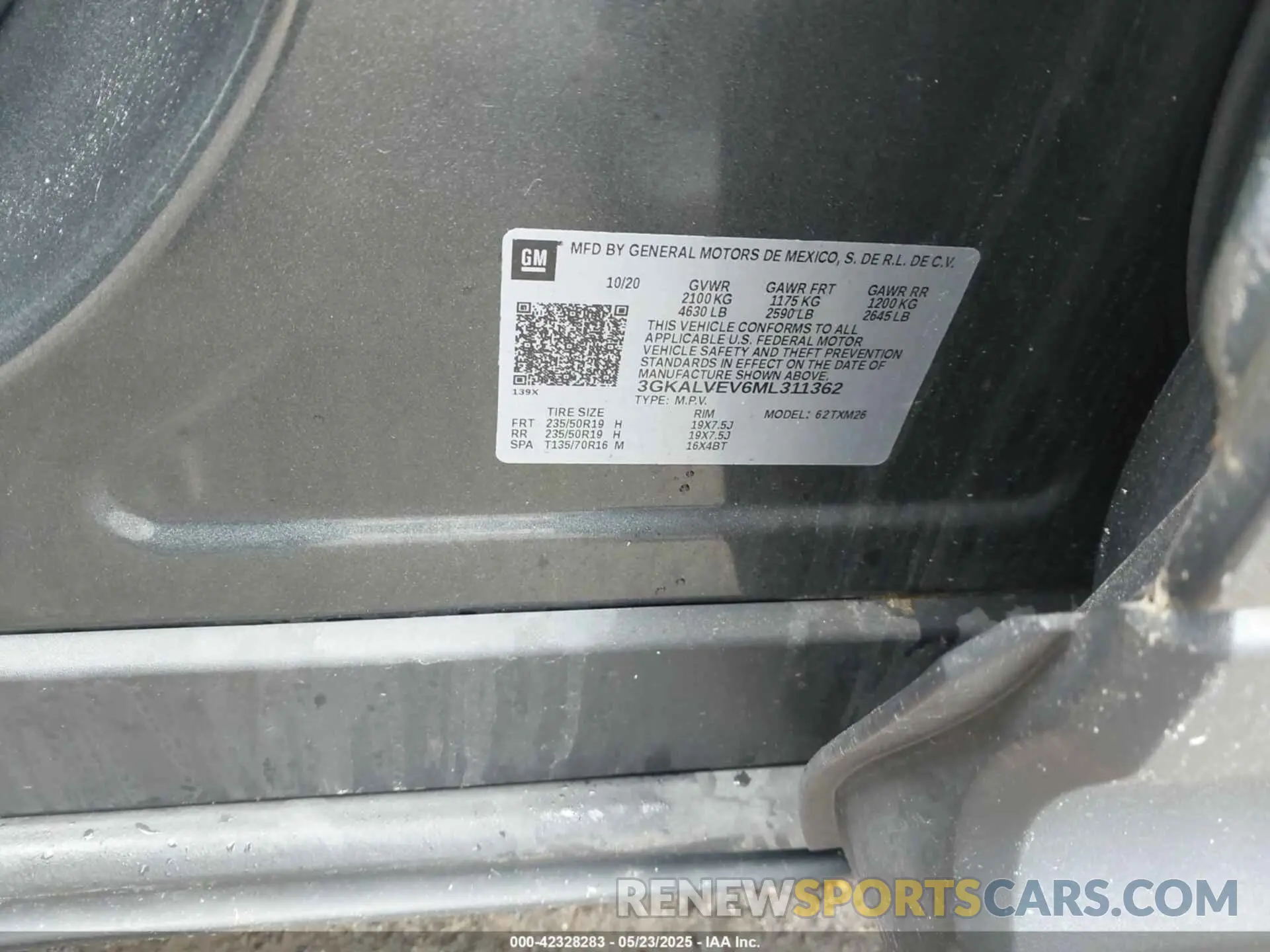 9 Photograph of a damaged car 3GKALVEV6ML311362 GMC TERRAIN 2021