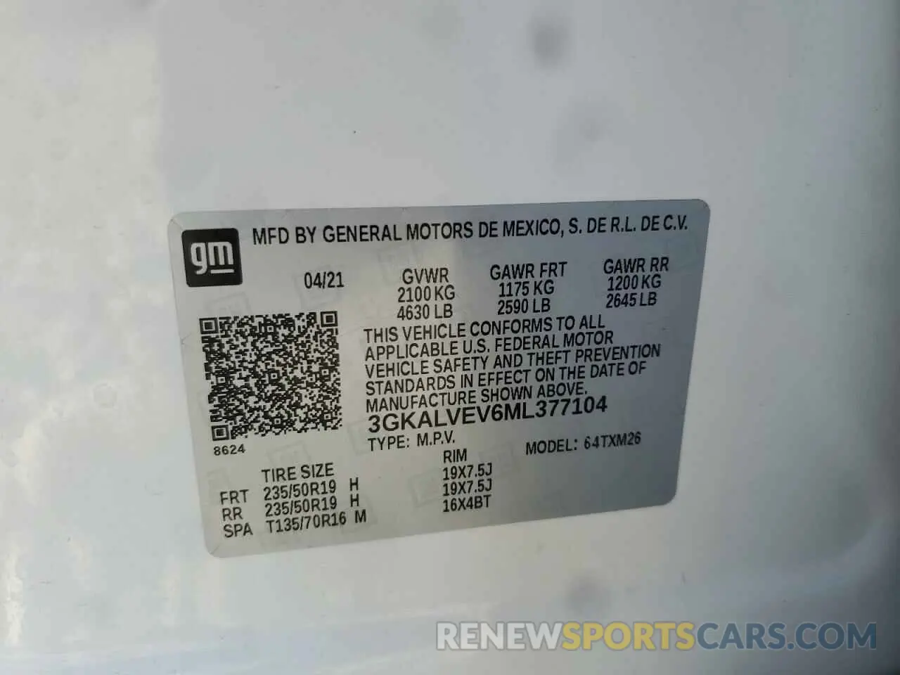 13 Photograph of a damaged car 3GKALVEV6ML377104 GMC TERRAIN 2021