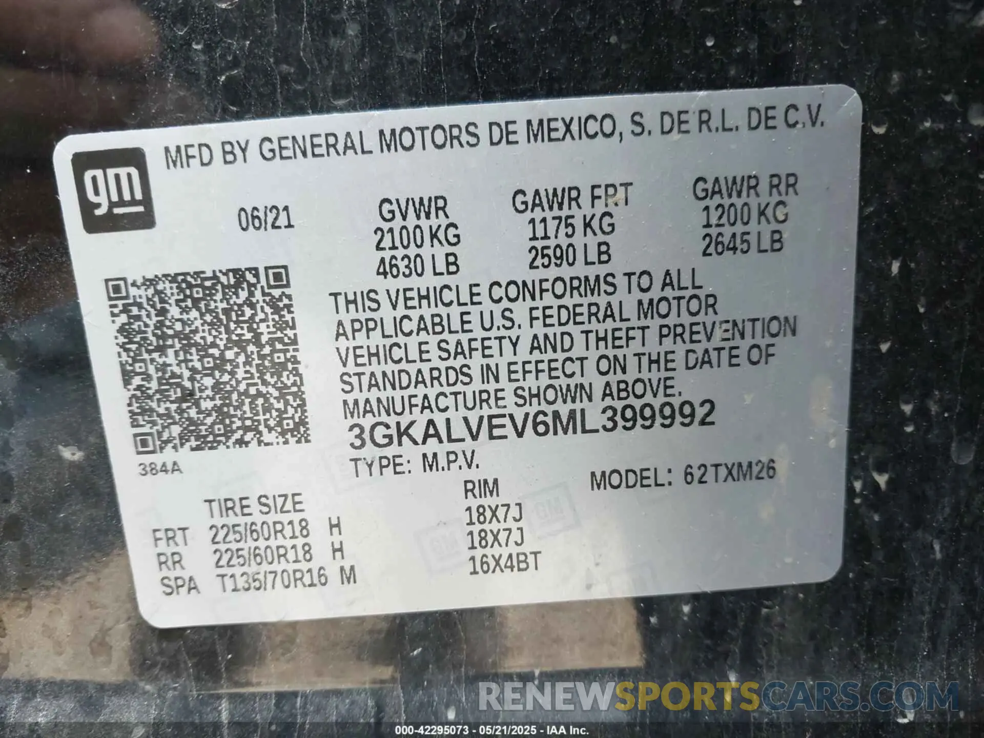 9 Photograph of a damaged car 3GKALVEV6ML399992 GMC TERRAIN 2021