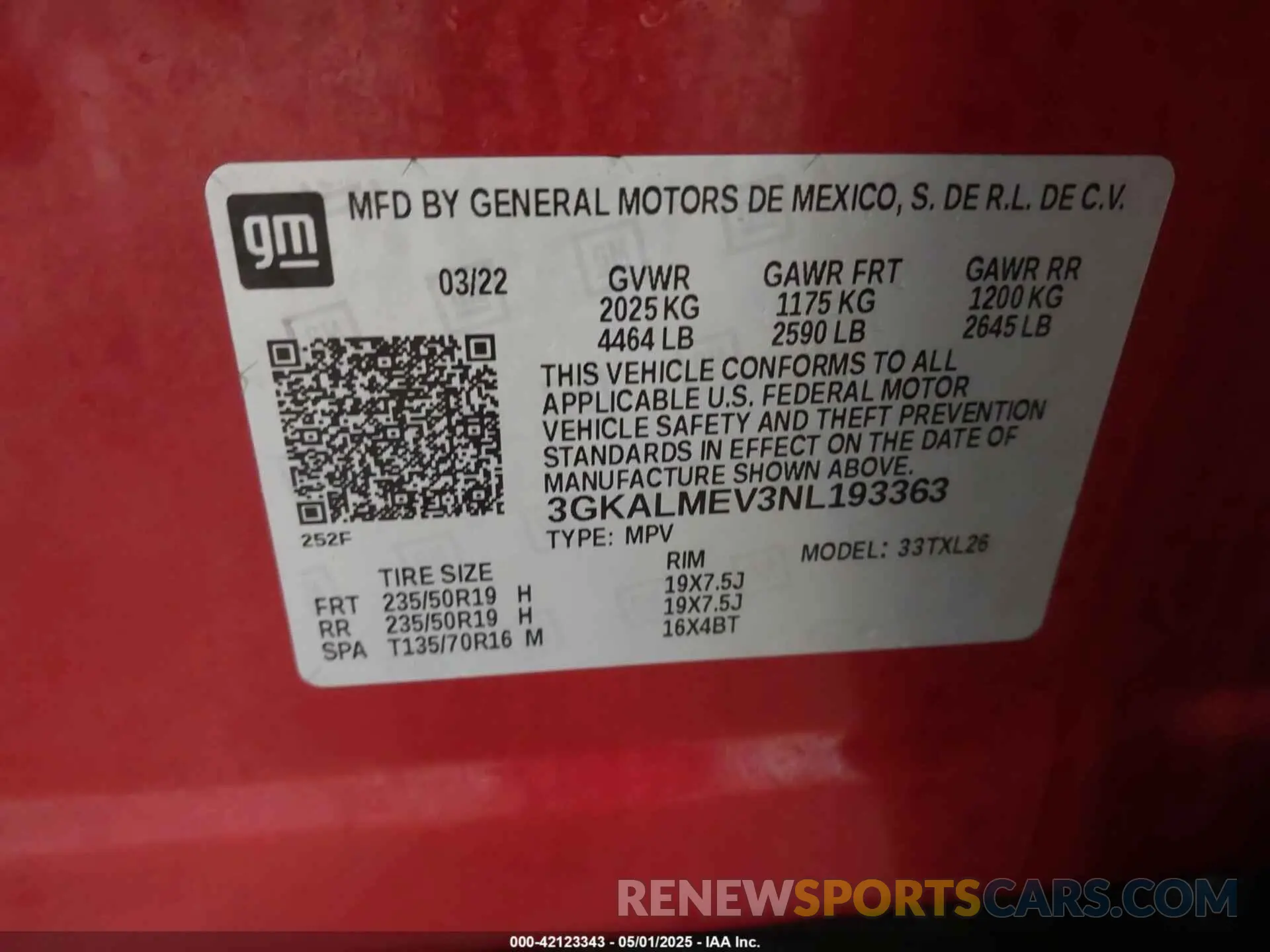 9 Photograph of a damaged car 3GKALMEV3NL193363 GMC TERRAIN 2022