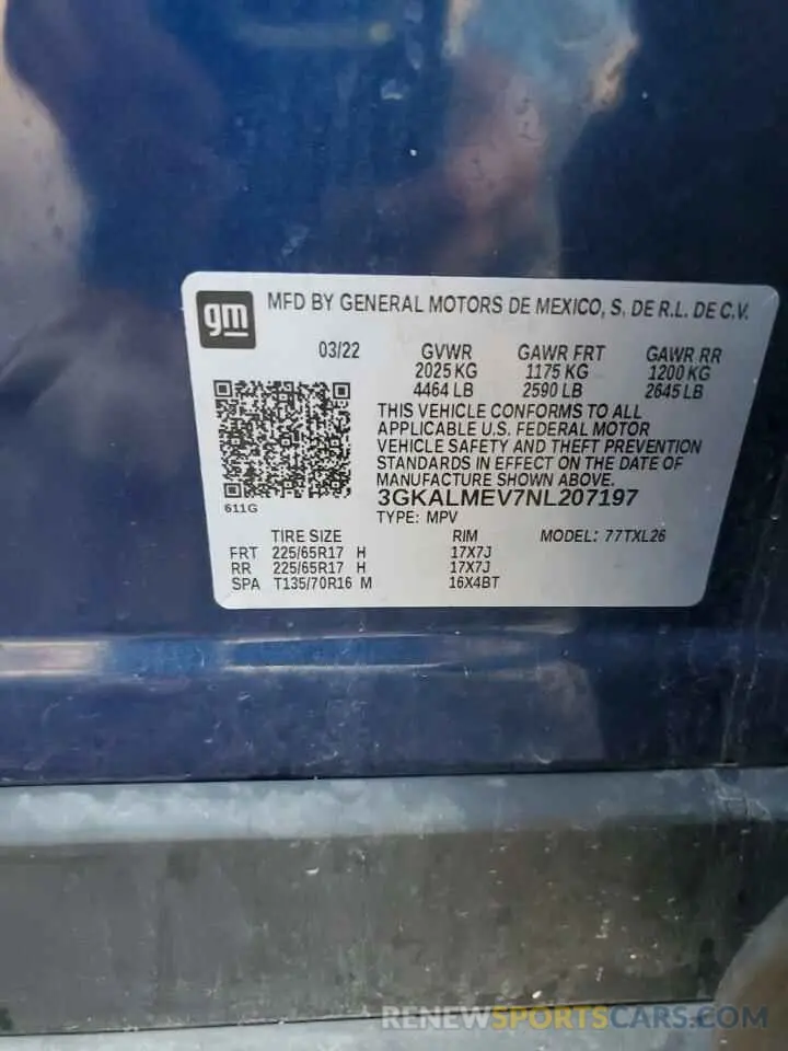 15 Photograph of a damaged car 3GKALMEV7NL207197 GMC TERRAIN 2022