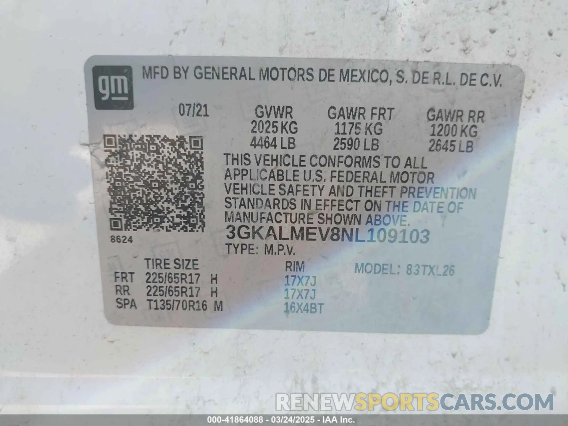 9 Photograph of a damaged car 3GKALMEV8NL109103 GMC TERRAIN 2022