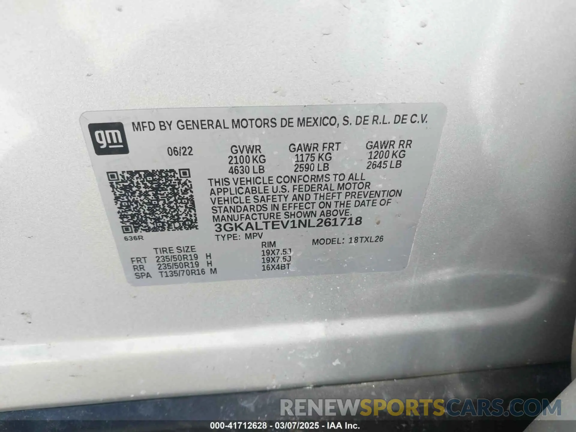 9 Фотография поврежденного автомобиля 3GKALTEV1NL261718 GMC TERRAIN 2022