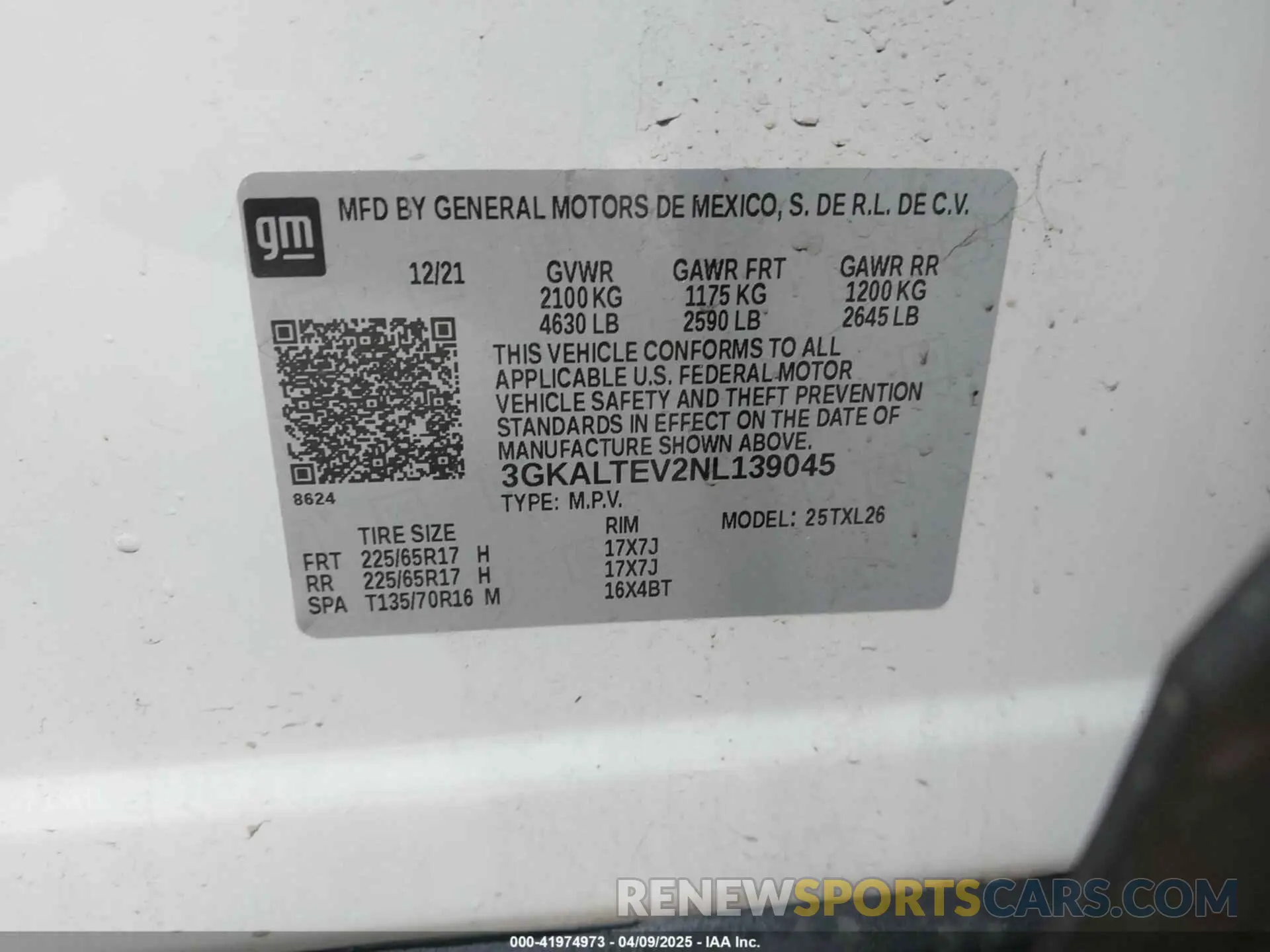 9 Photograph of a damaged car 3GKALTEV2NL139045 GMC TERRAIN 2022