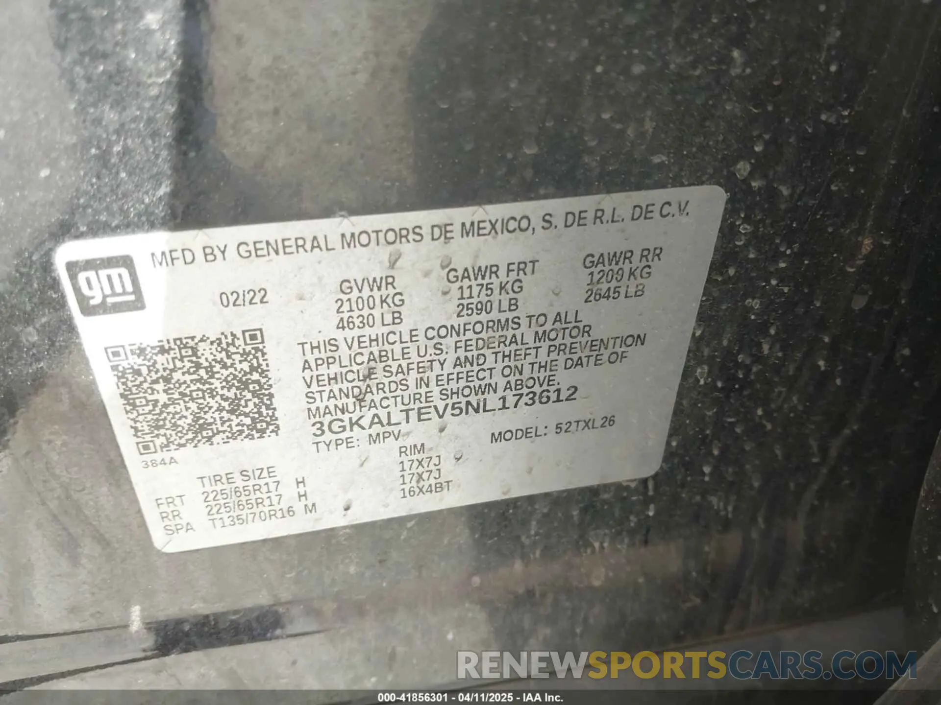 9 Фотография поврежденного автомобиля 3GKALTEV5NL173612 GMC TERRAIN 2022