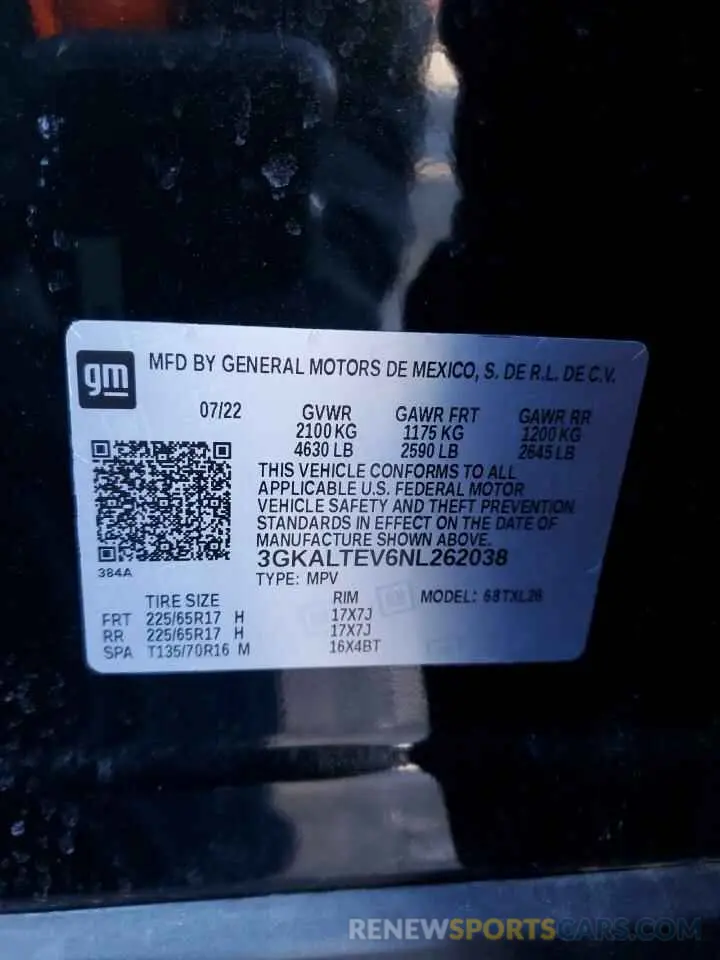 13 Photograph of a damaged car 3GKALTEV6NL262038 GMC TERRAIN 2022