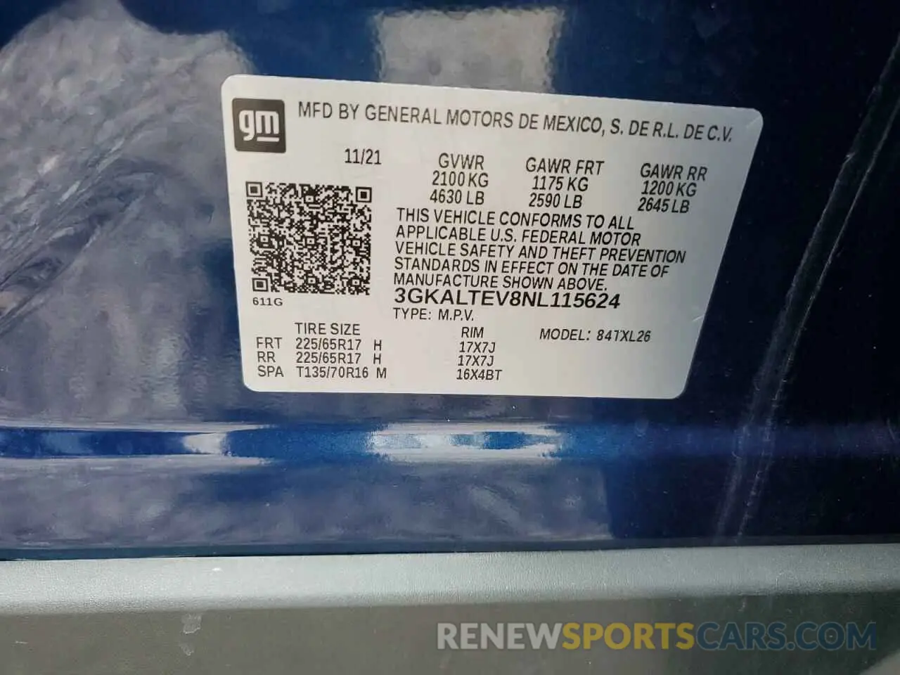 15 Photograph of a damaged car 3GKALTEV8NL115624 GMC TERRAIN 2022
