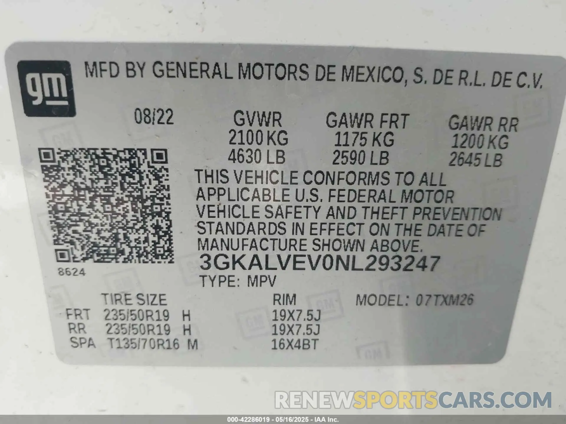 9 Фотография поврежденного автомобиля 3GKALVEV0NL293247 GMC TERRAIN 2022