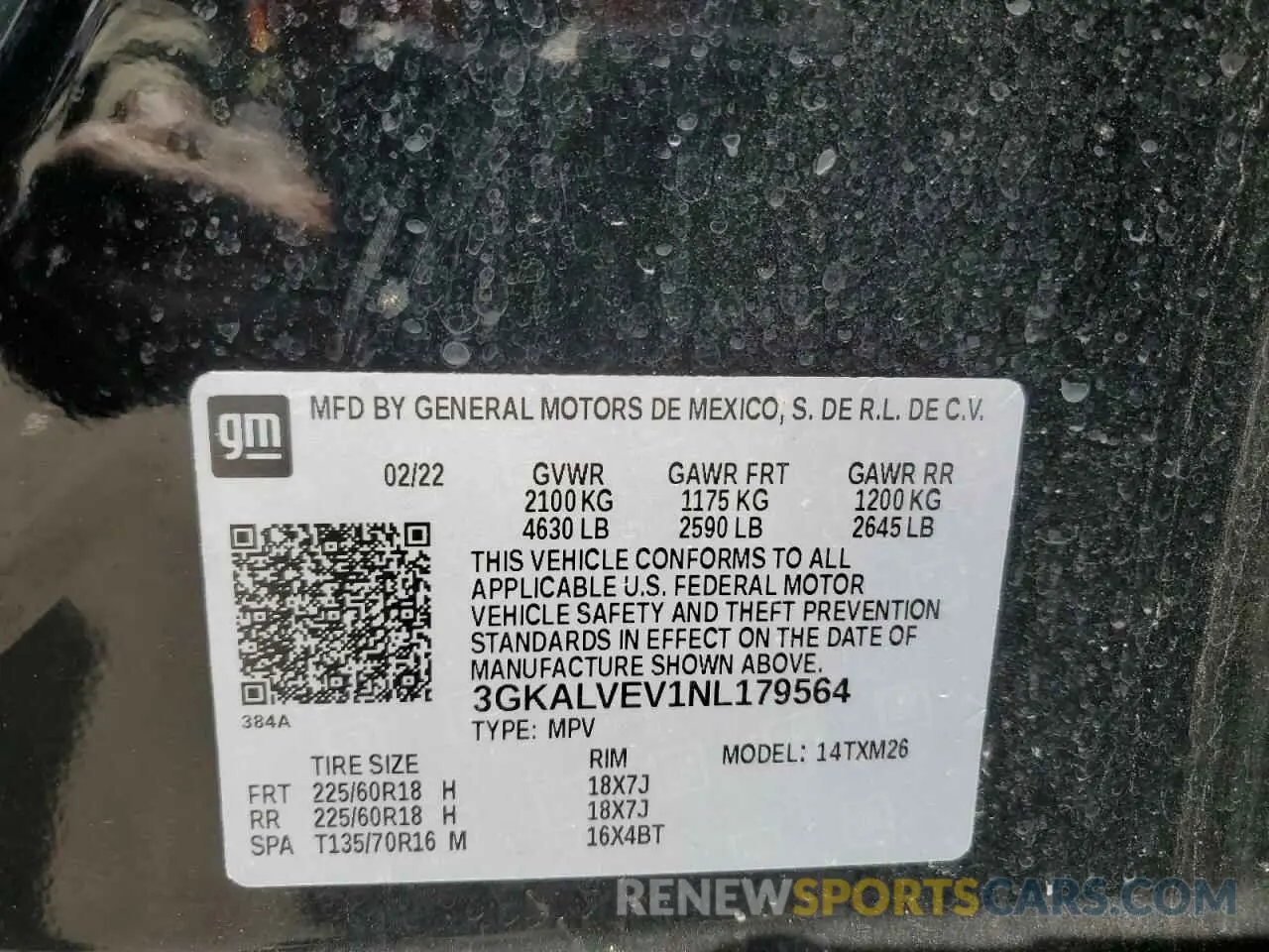 15 Фотография поврежденного автомобиля 3GKALVEV1NL179564 GMC TERRAIN 2022
