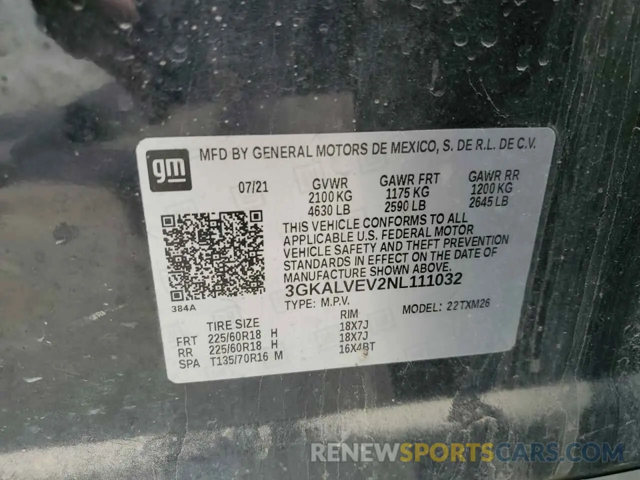 12 Фотография поврежденного автомобиля 3GKALVEV2NL111032 GMC TERRAIN 2022