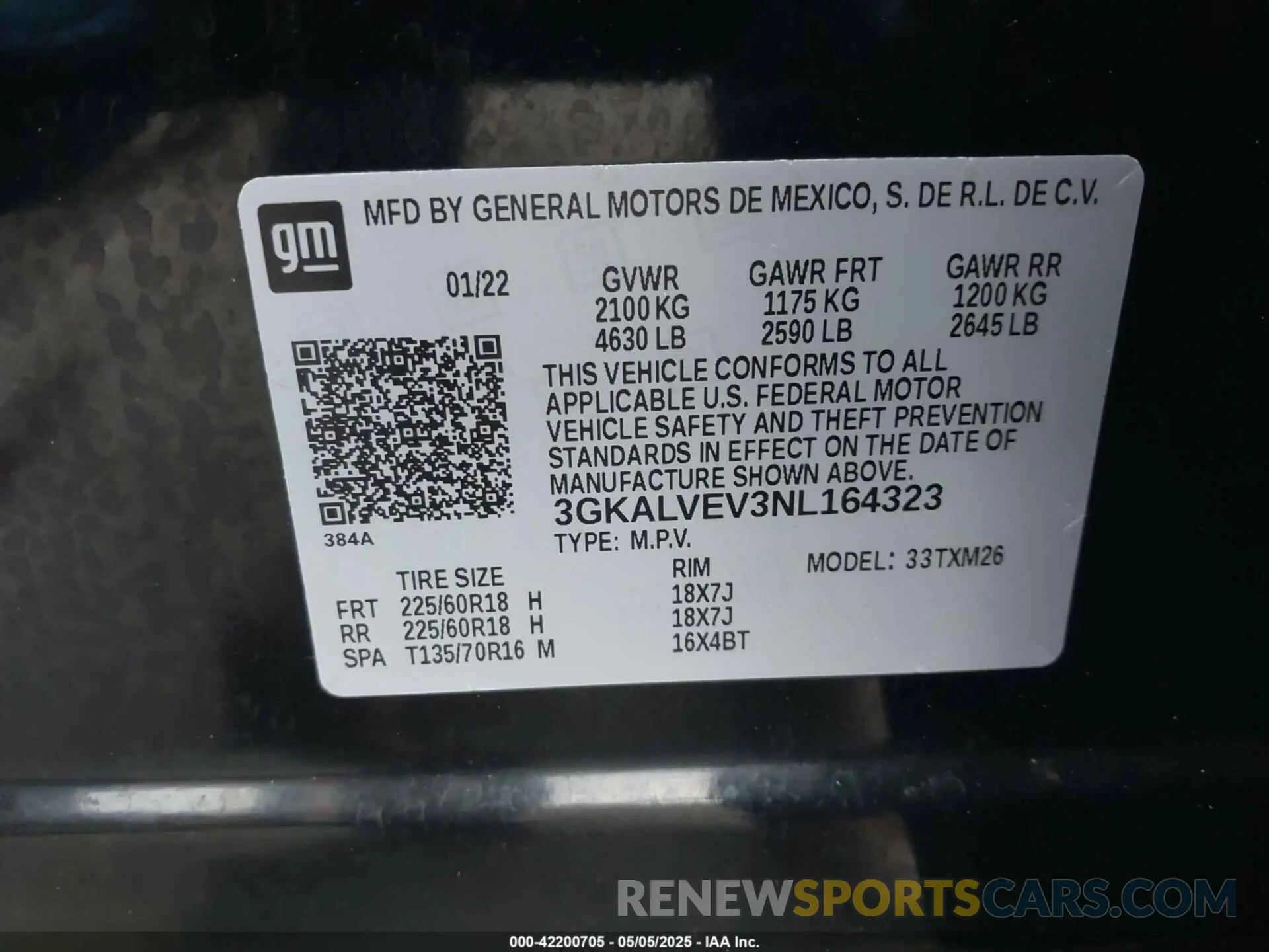 9 Фотография поврежденного автомобиля 3GKALVEV3NL164323 GMC TERRAIN 2022