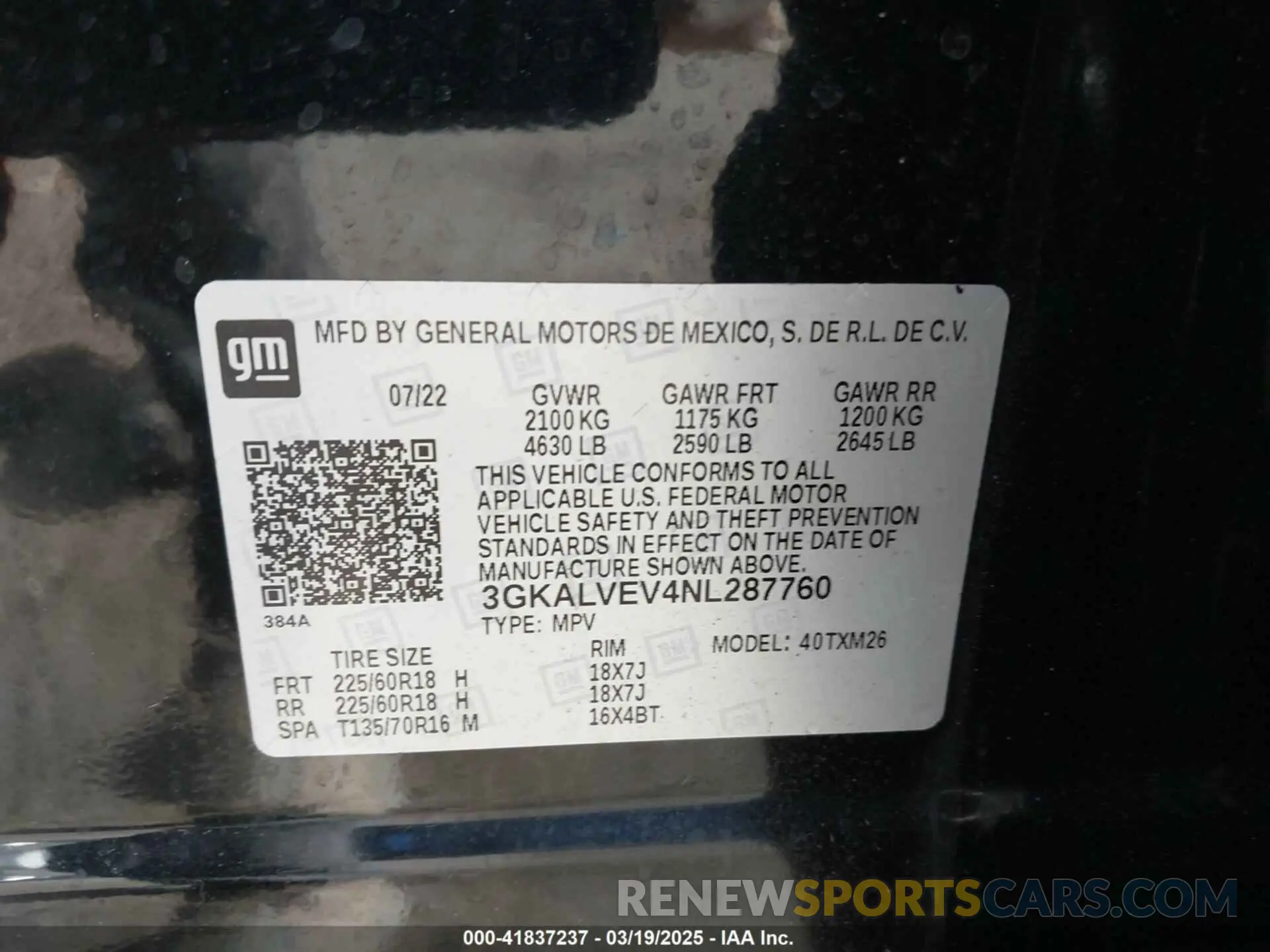 9 Фотография поврежденного автомобиля 3GKALVEV4NL287760 GMC TERRAIN 2022