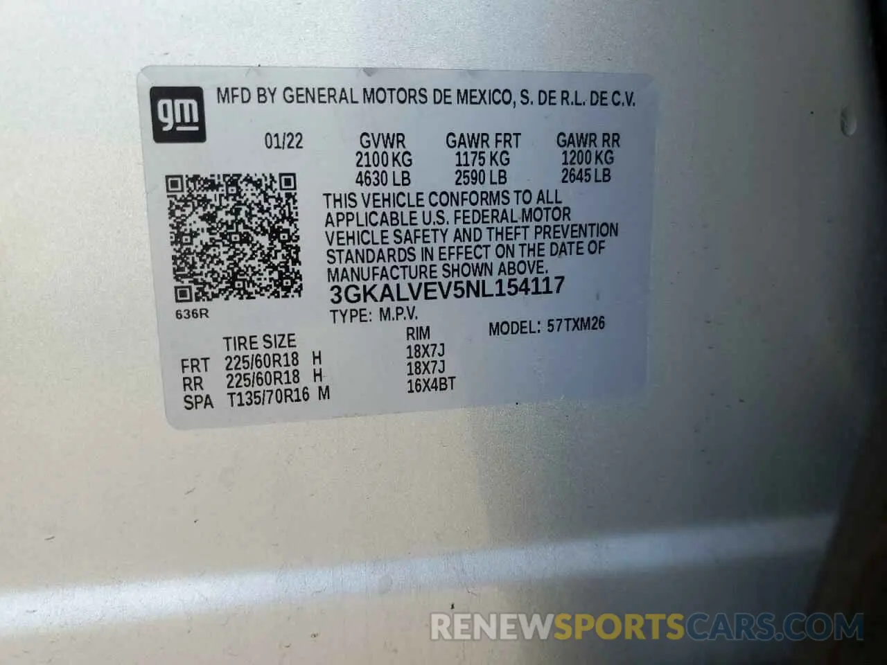 13 Photograph of a damaged car 3GKALVEV5NL154117 GMC TERRAIN 2022