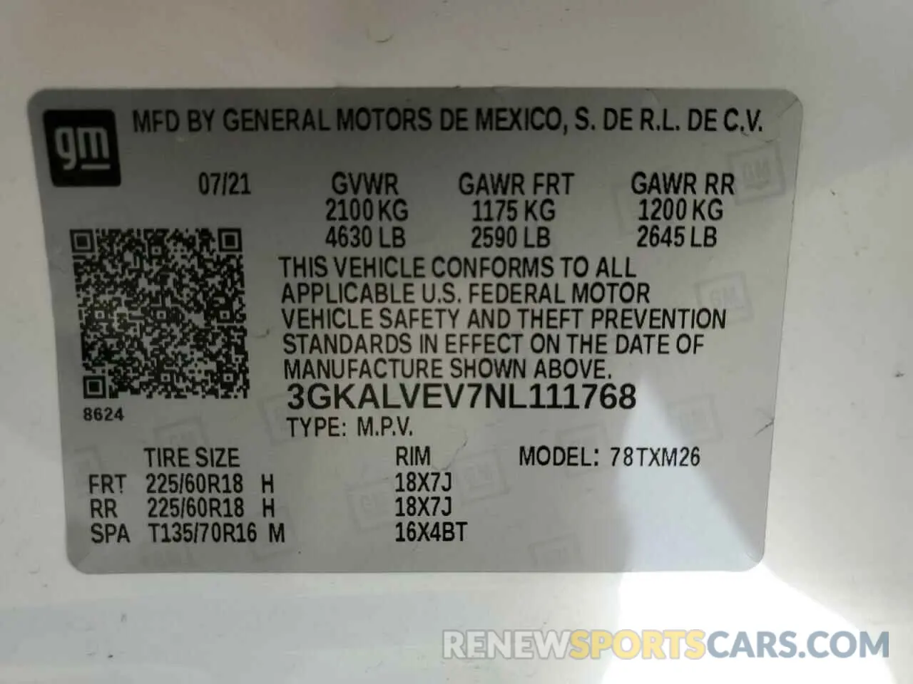 13 Photograph of a damaged car 3GKALVEV7NL111768 GMC TERRAIN 2022