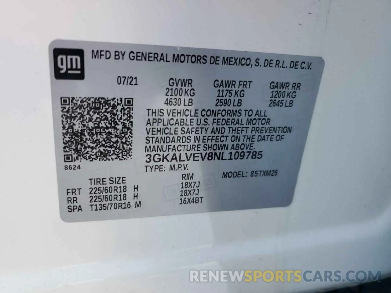 13 Фотография поврежденного автомобиля 3GKALVEV8NL109785 GMC TERRAIN 2022
