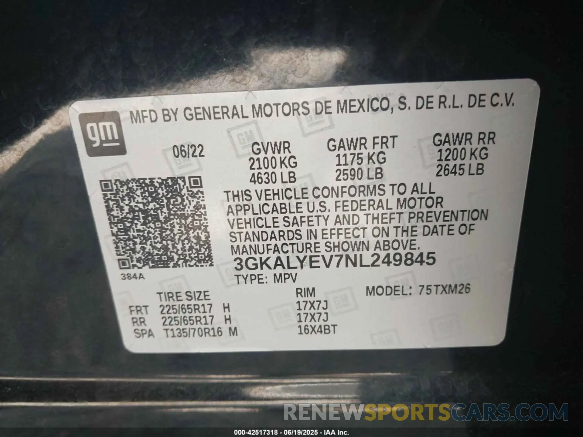 9 Photograph of a damaged car 3GKALYEV7NL249845 GMC TERRAIN 2022