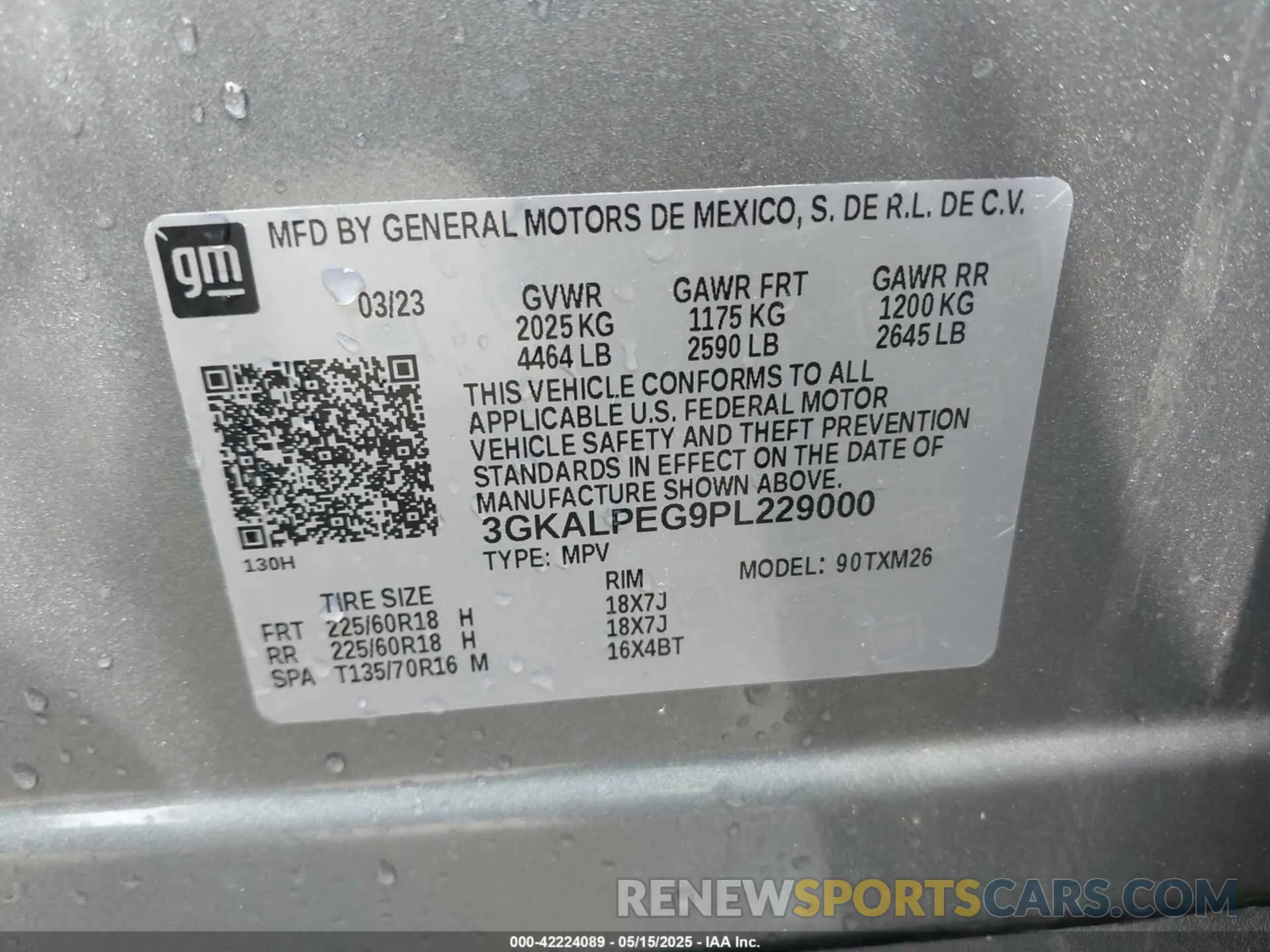 9 Photograph of a damaged car 3GKALPEG9PL229000 GMC TERRAIN 2023