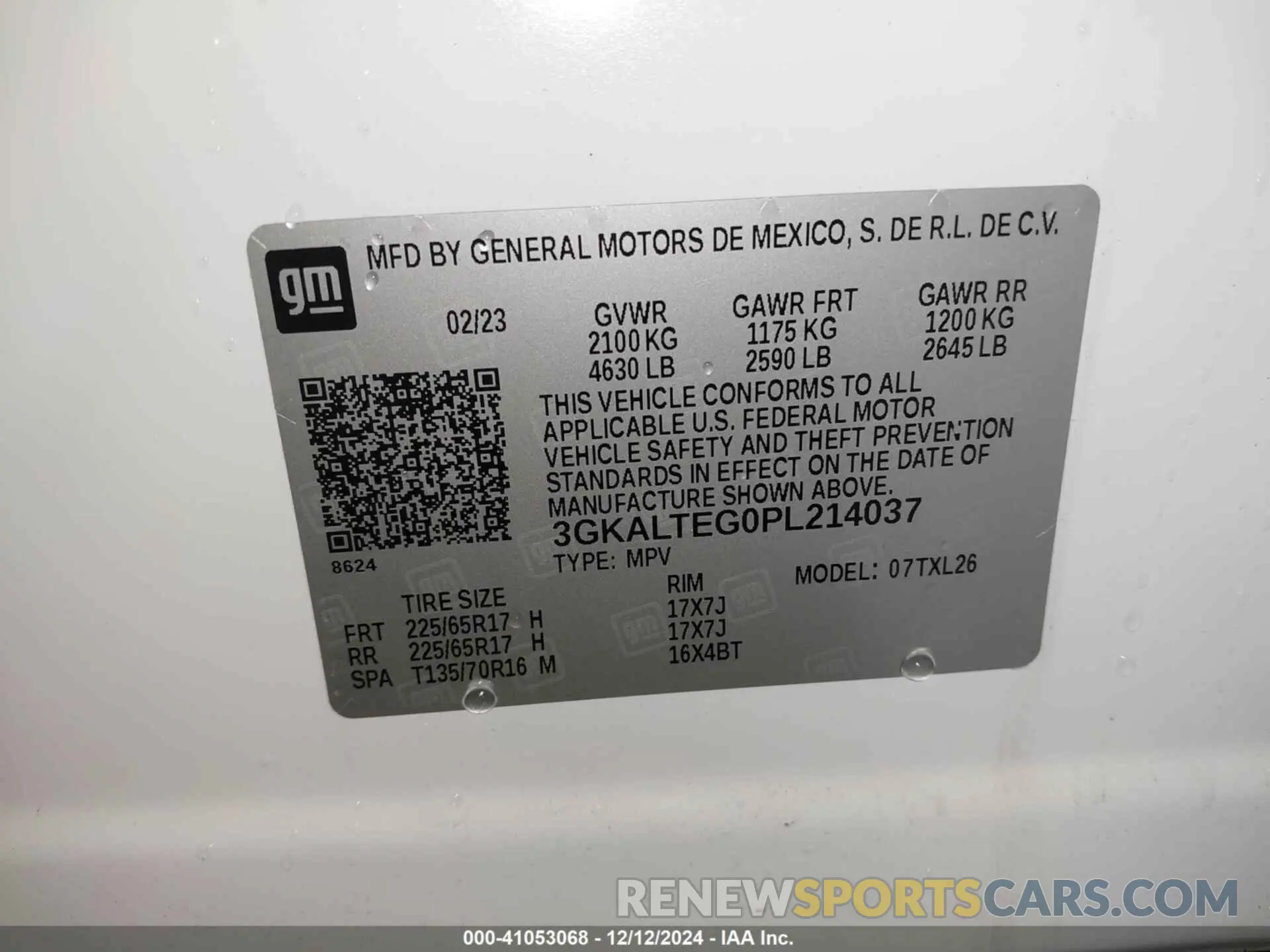 9 Фотография поврежденного автомобиля 3GKALTEG0PL214037 GMC TERRAIN 2023