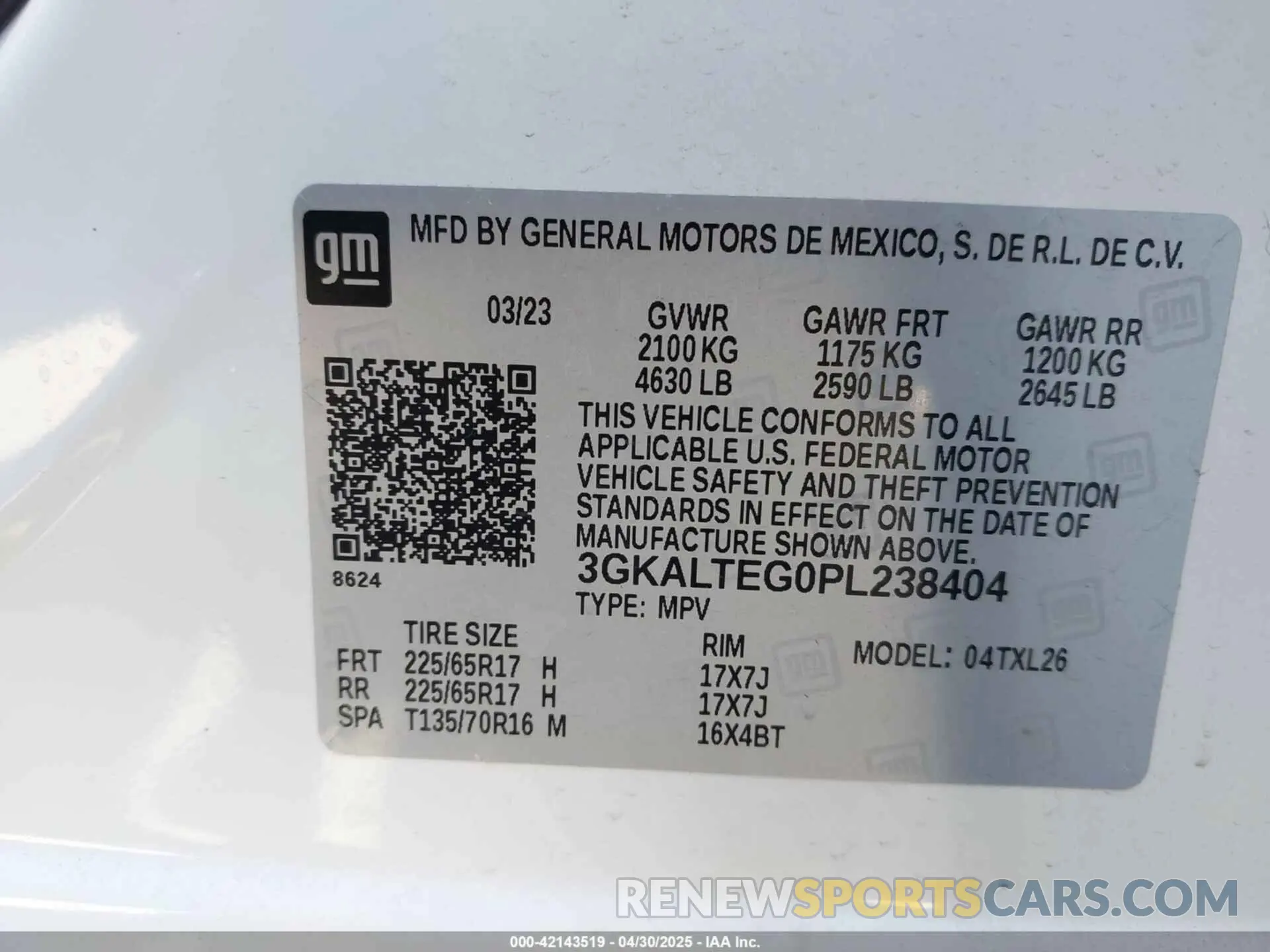 9 Photograph of a damaged car 3GKALTEG0PL238404 GMC TERRAIN 2023