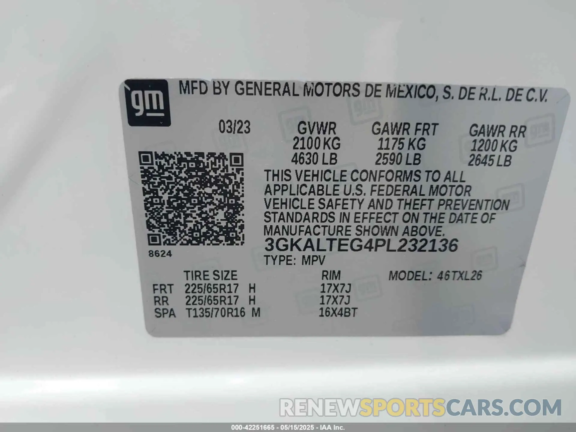 9 Photograph of a damaged car 3GKALTEG4PL232136 GMC TERRAIN 2023