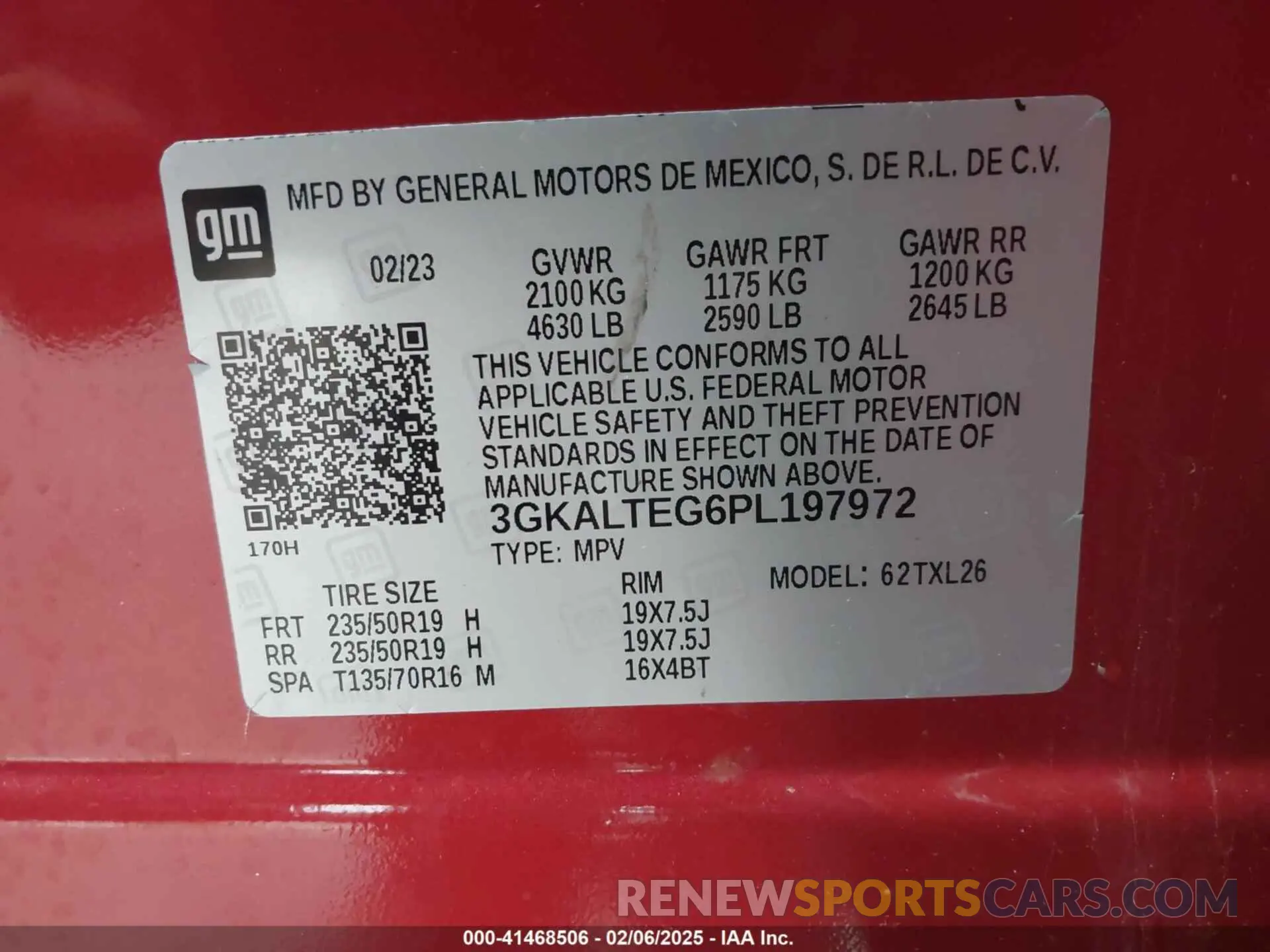 9 Фотография поврежденного автомобиля 3GKALTEG6PL197972 GMC TERRAIN 2023