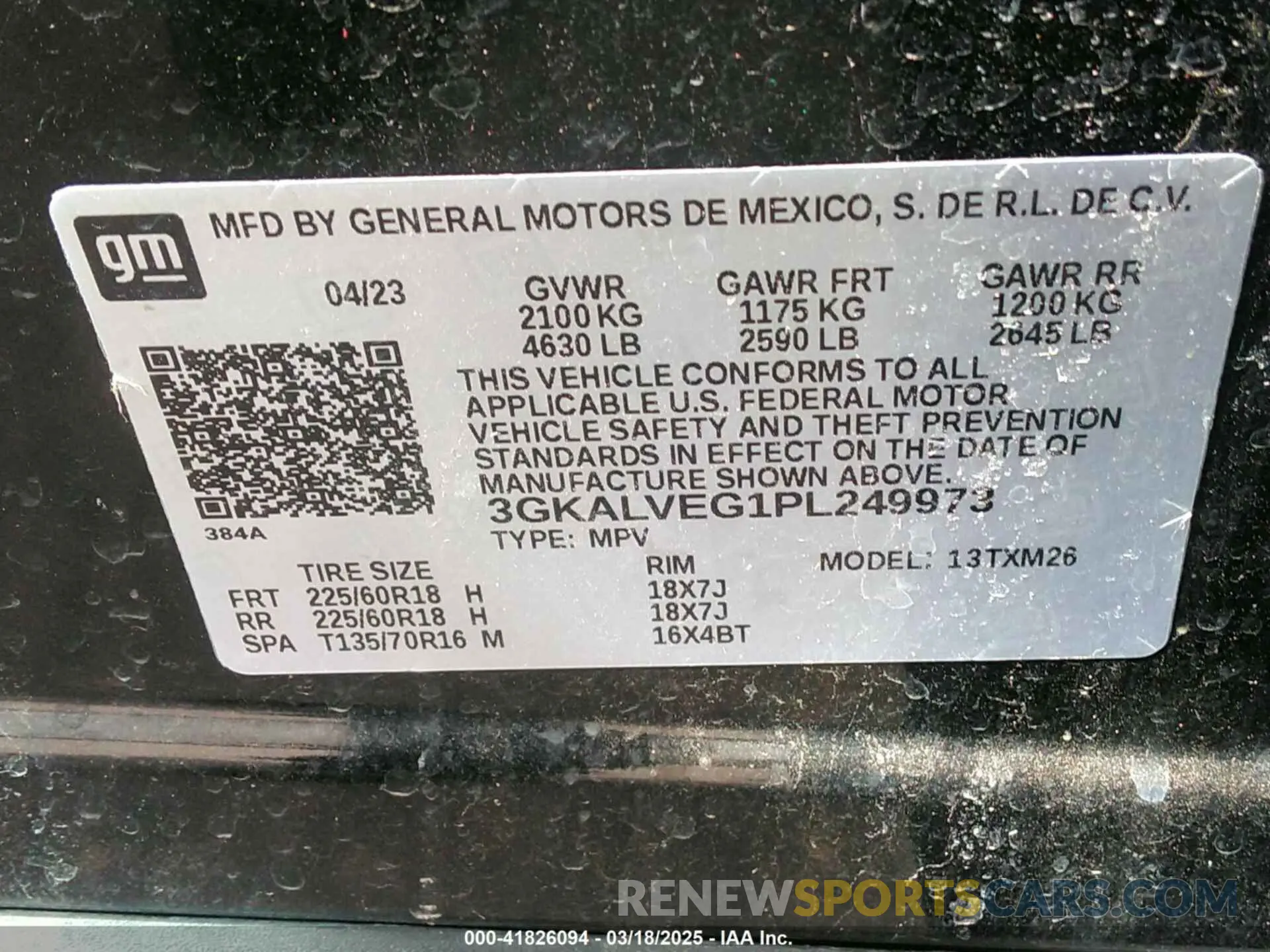 9 Фотография поврежденного автомобиля 3GKALVEG1PL249973 GMC TERRAIN 2023